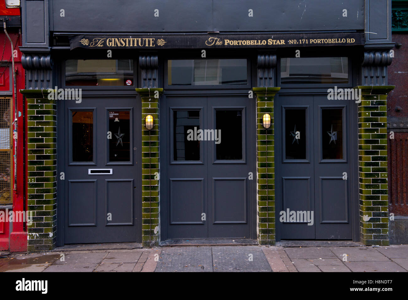 The ginstitute, Portobello Star bar and pub, west London Stock Photo