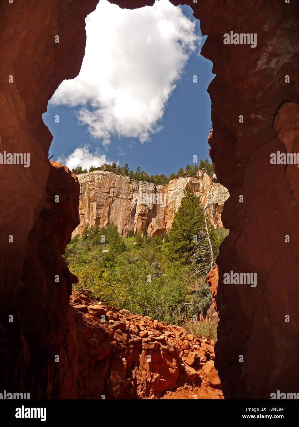 View from Supai Tunnel. North Kaibab trail, Grand Canyon, Arizona Stock