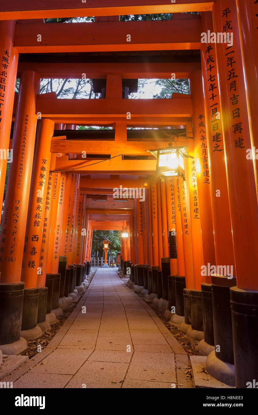 The famous Fushimi Inari-taisha in Fushimi-ku, Kyoto, Japan Stock Photo ...