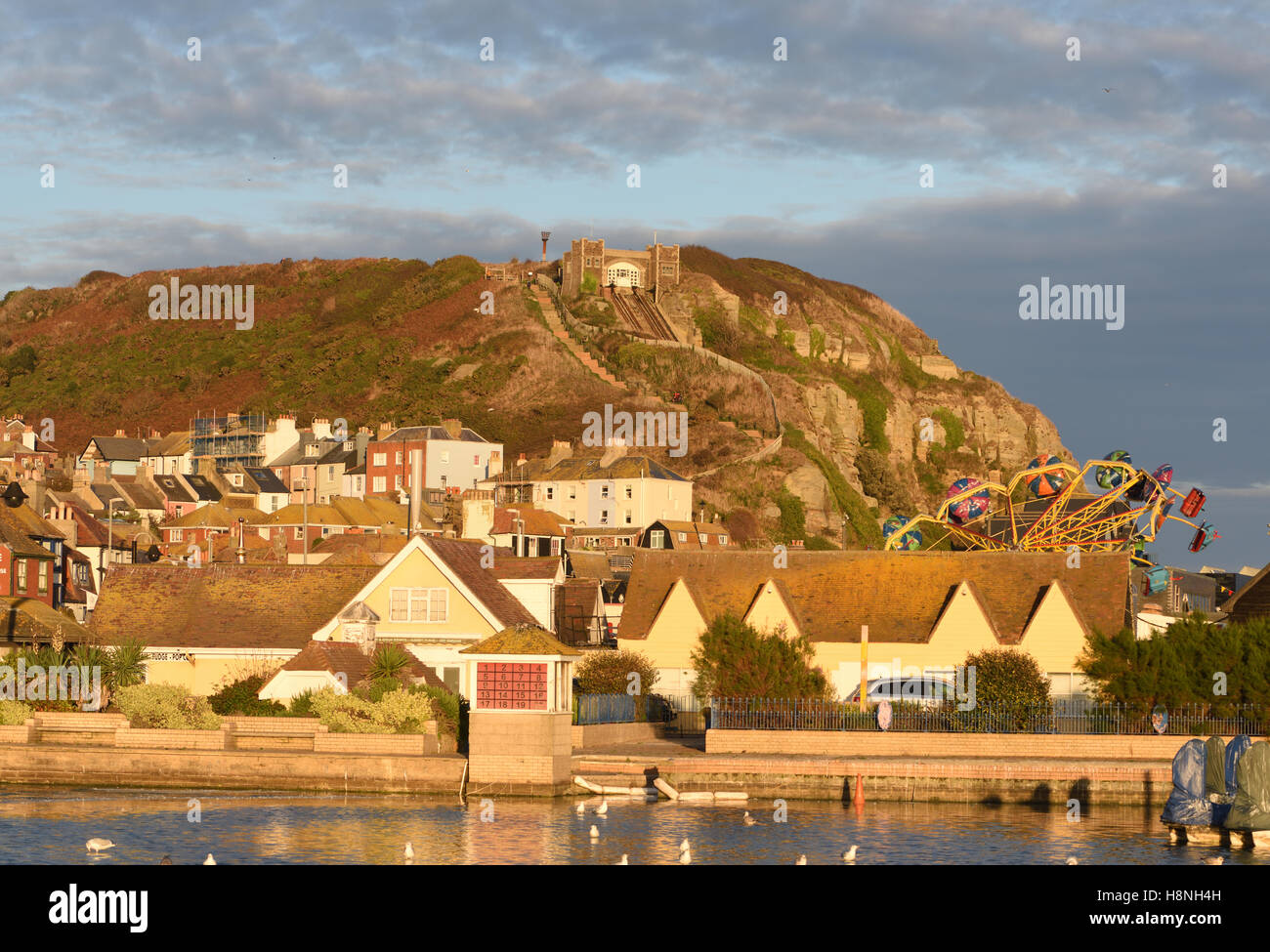 Hastings Old Town, the amusement park, RockANore and the East Hill Cliff Railway or East Hill