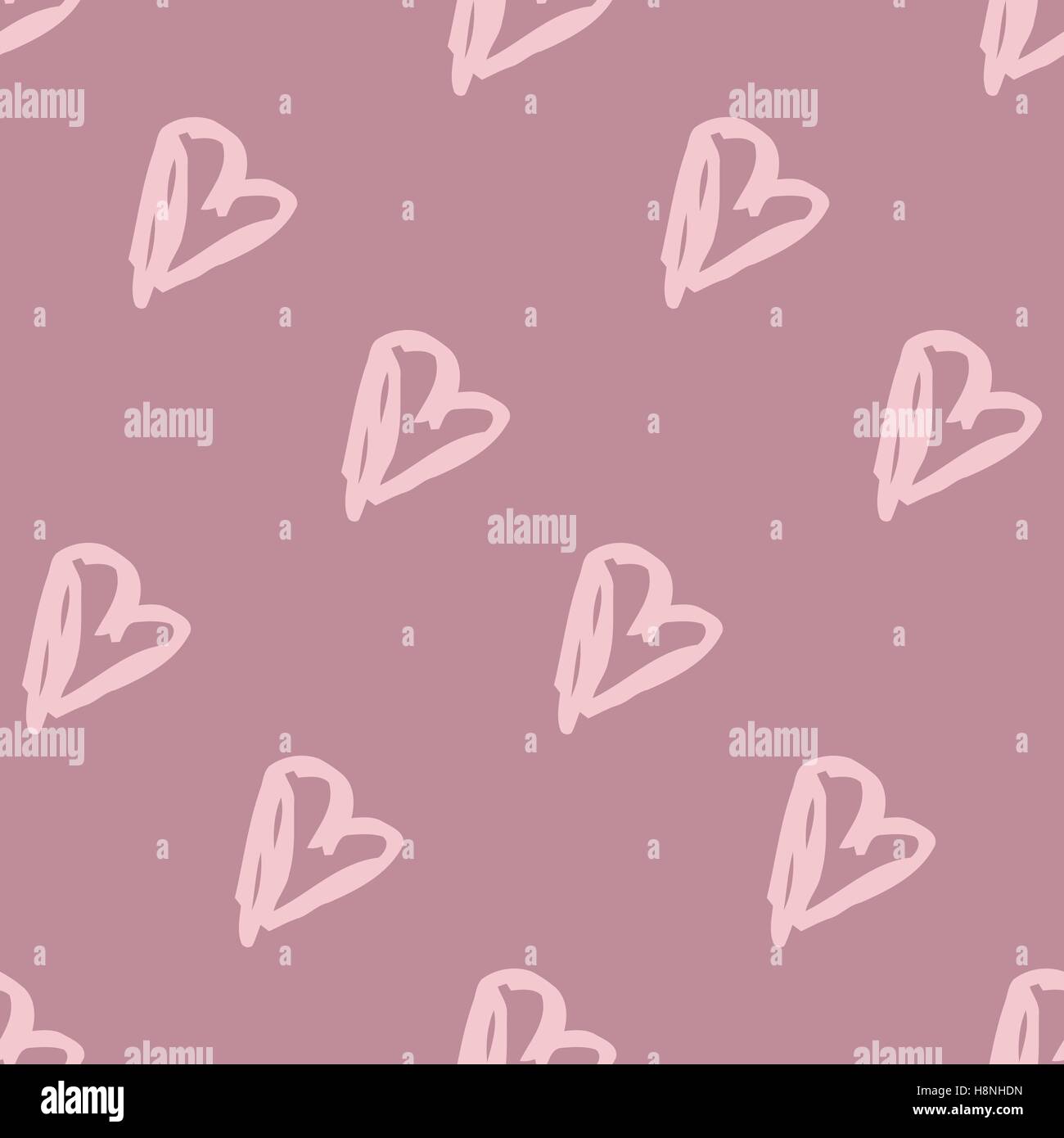 Doodle seamless pattern with hearts Stock Vector Image & Art - Alamy