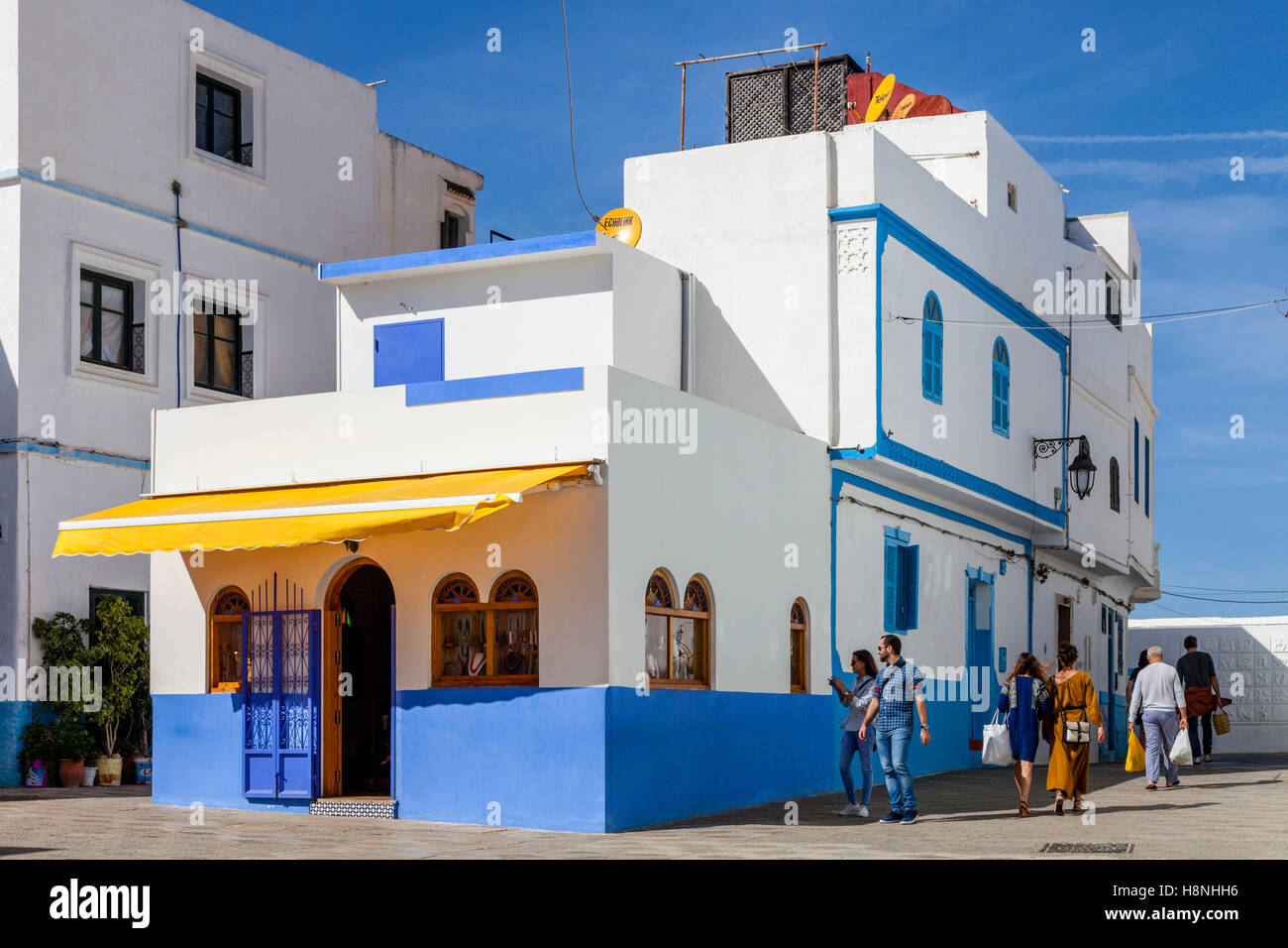 Colourful Buildings In The Medina, Asilah, Morocco Stock Photo - Alamy