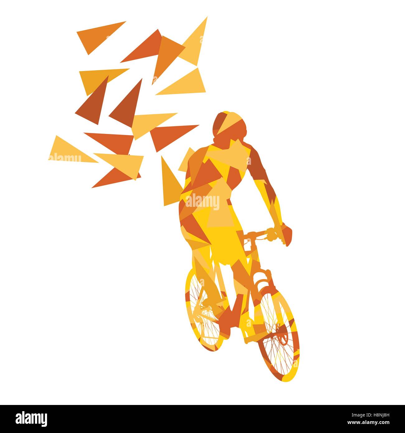 Polygon Bike Logo Vector