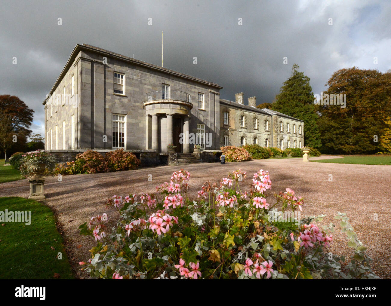 Arlington Court National Trust. Arlington Court A late autumn day Stock
