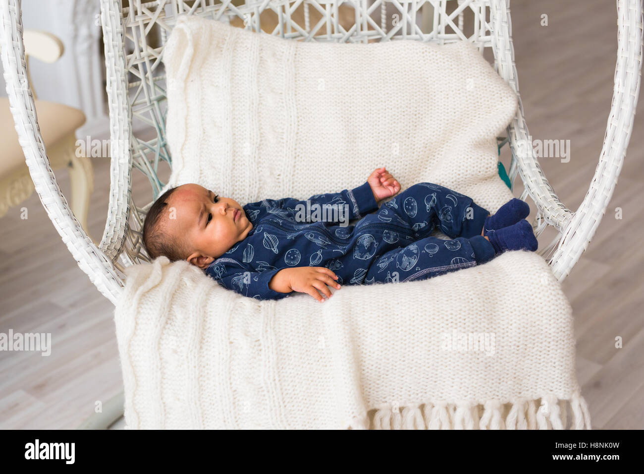 Portrait of a cute mixed race baby boy Stock Photo - Alamy