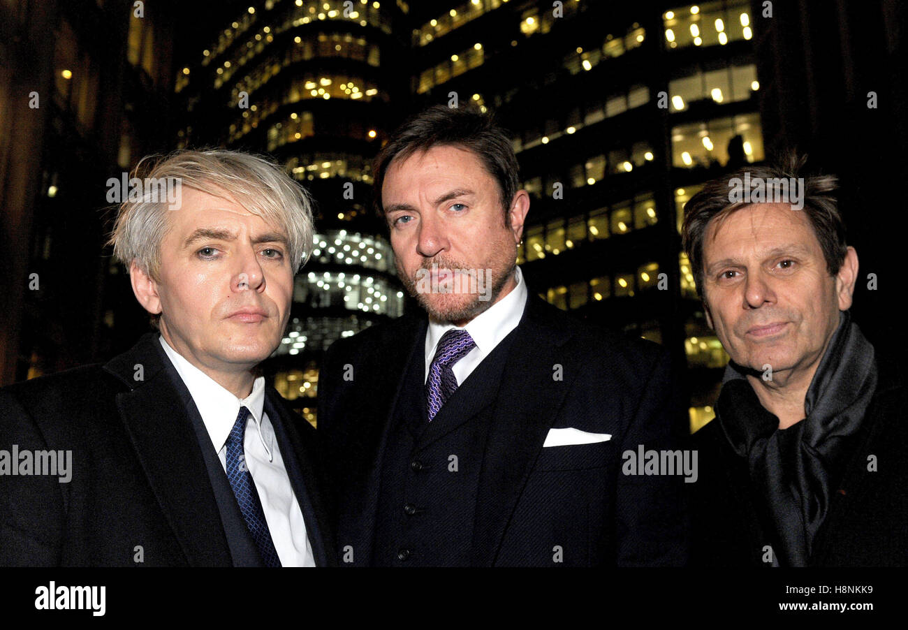 Members of Duran Duran, (left to right) Nick Rhodes, Simon Le Bon and ...