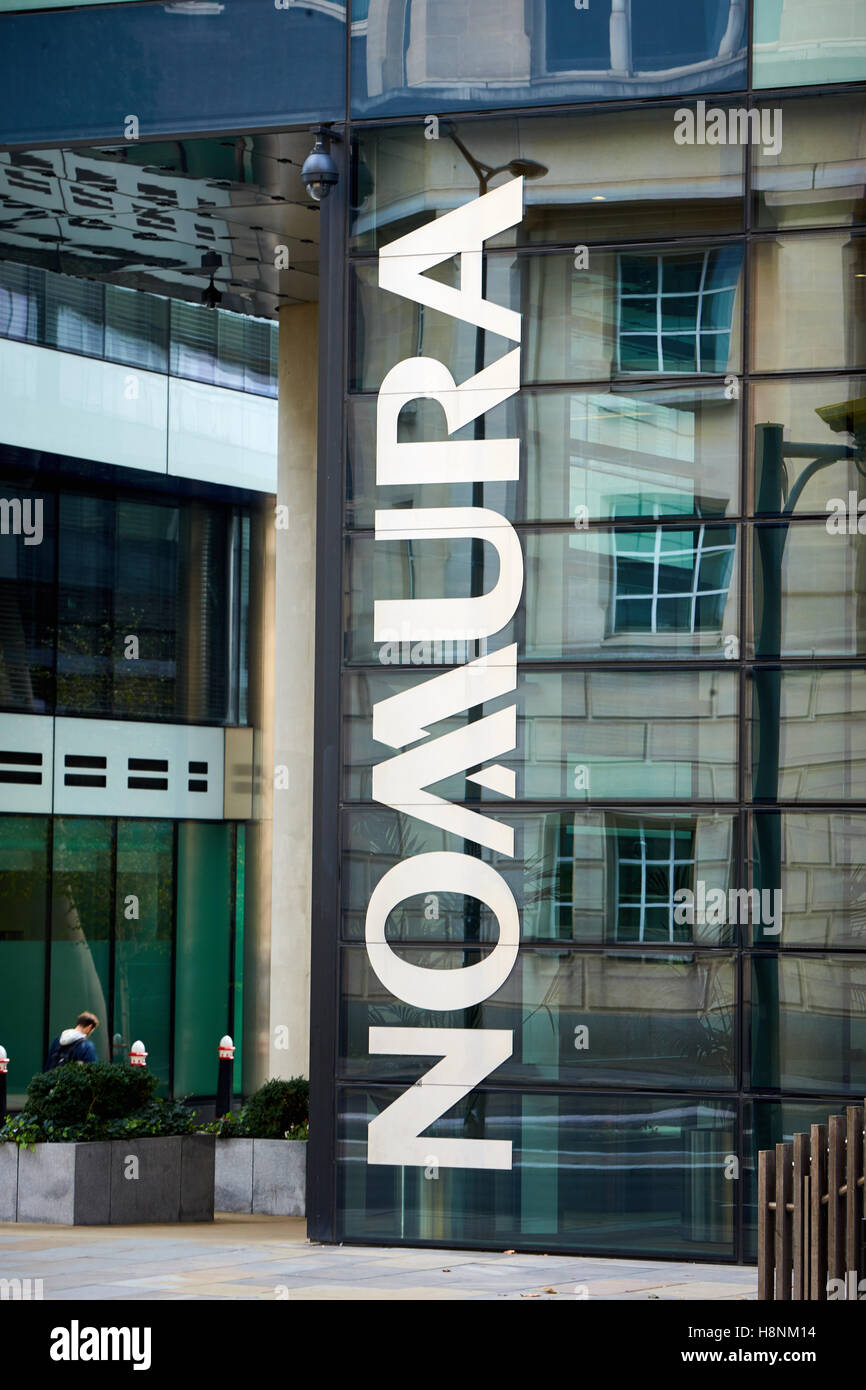 Nomura offices in the City of London Stock Photo