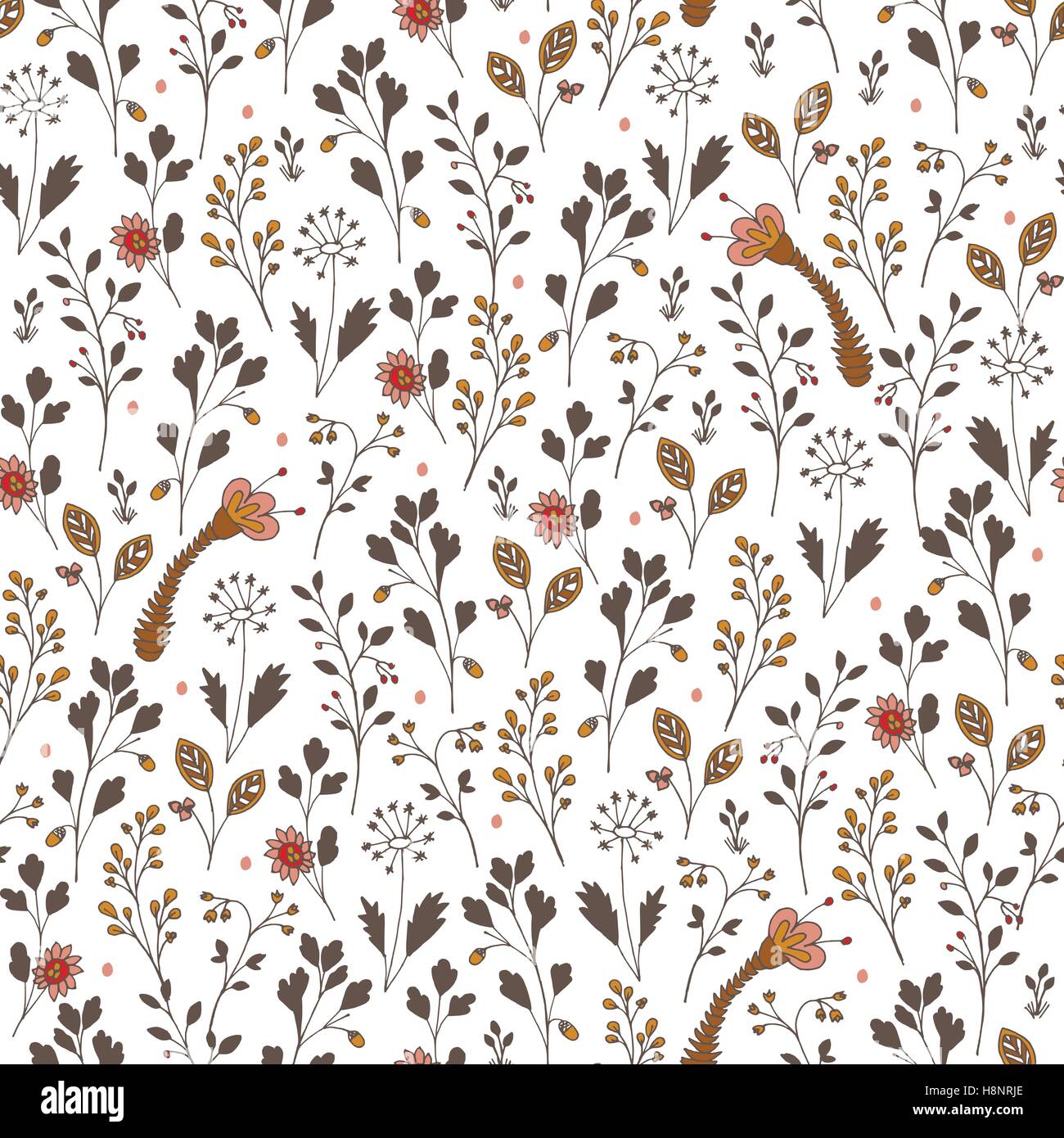 Seamless vector floral pattern Stock Vector Image & Art - Alamy