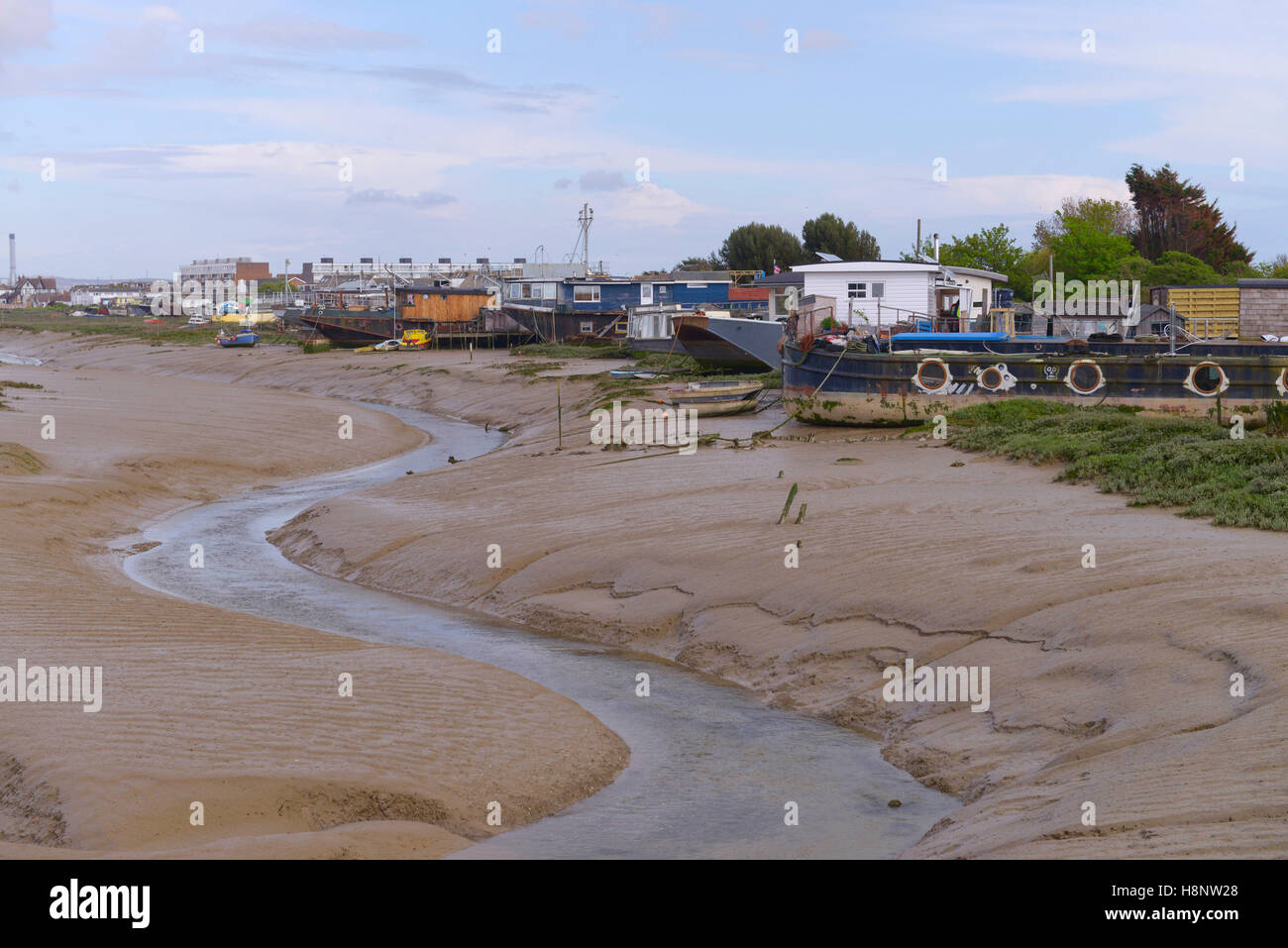 Shorehambysea houseboats, Sussex Stock Photo Alamy