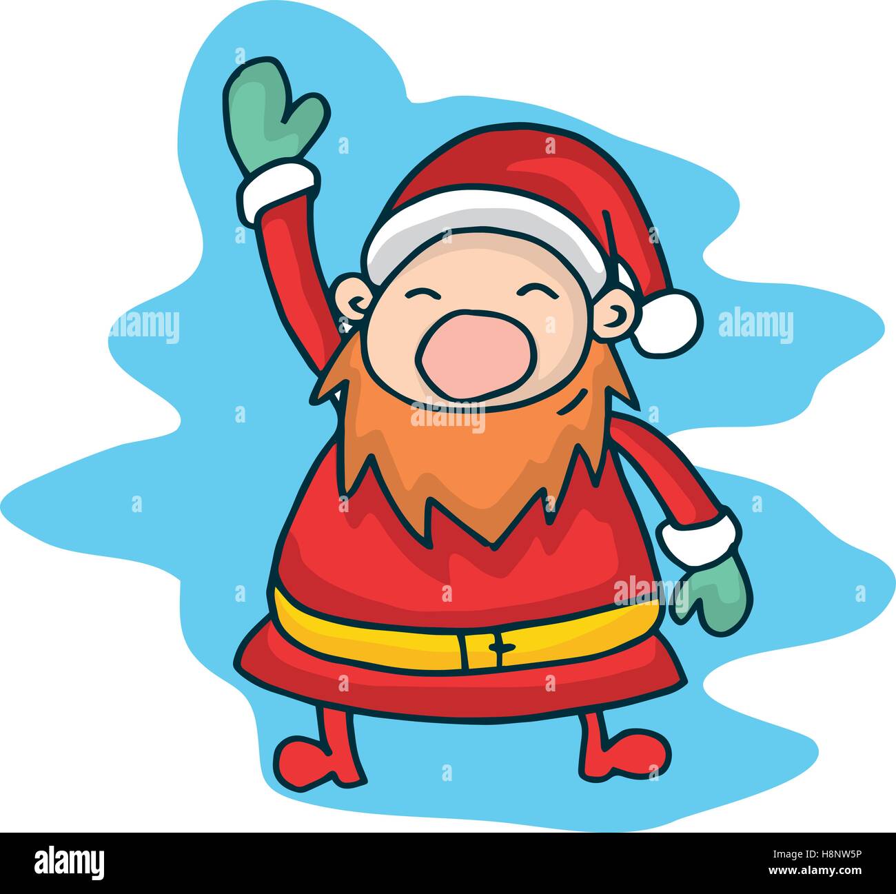 Santa Claus waving vector illustration Stock Vector Image & Art - Alamy