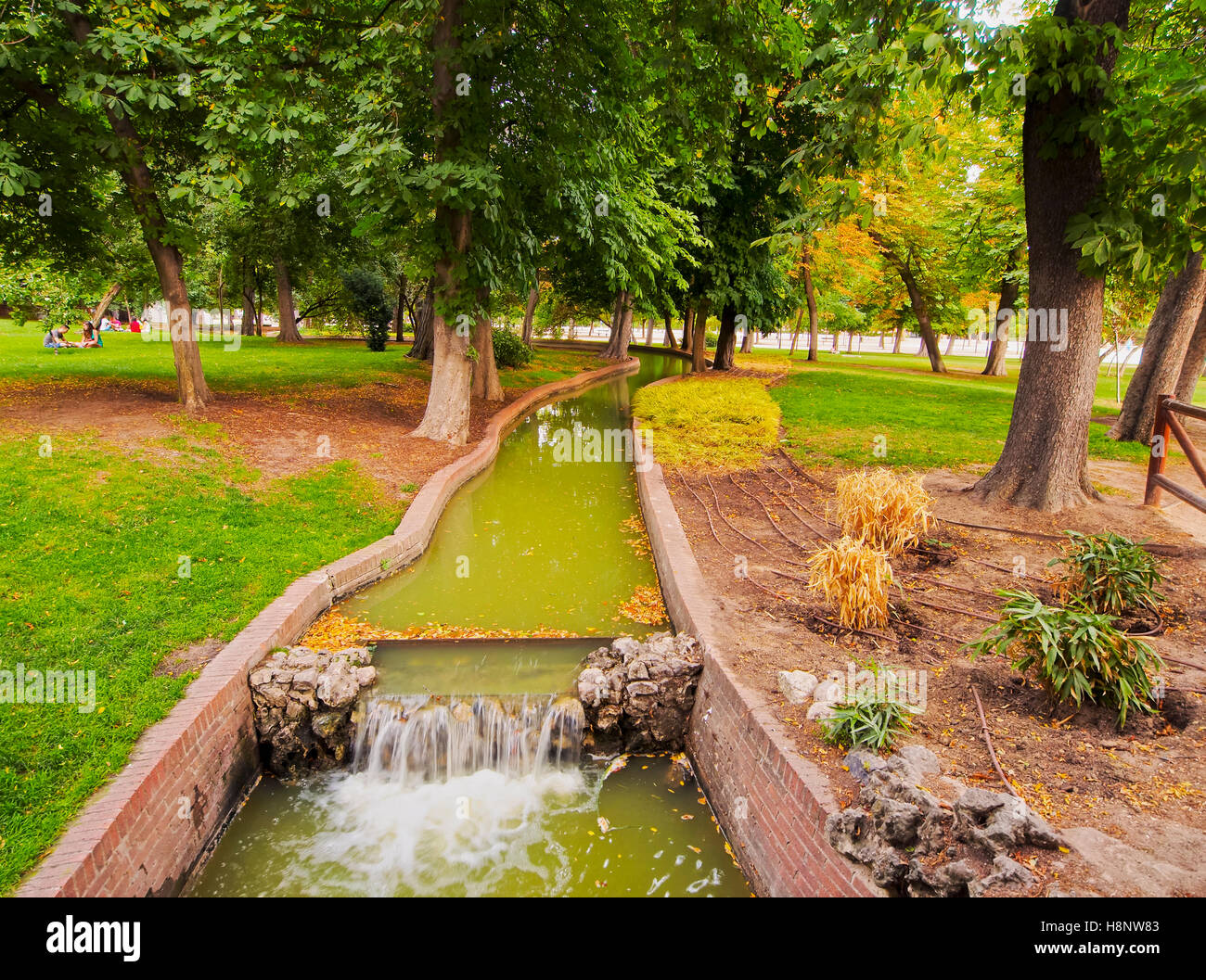 Spain, Madrid, View of the Retiro Park. Stock Photo