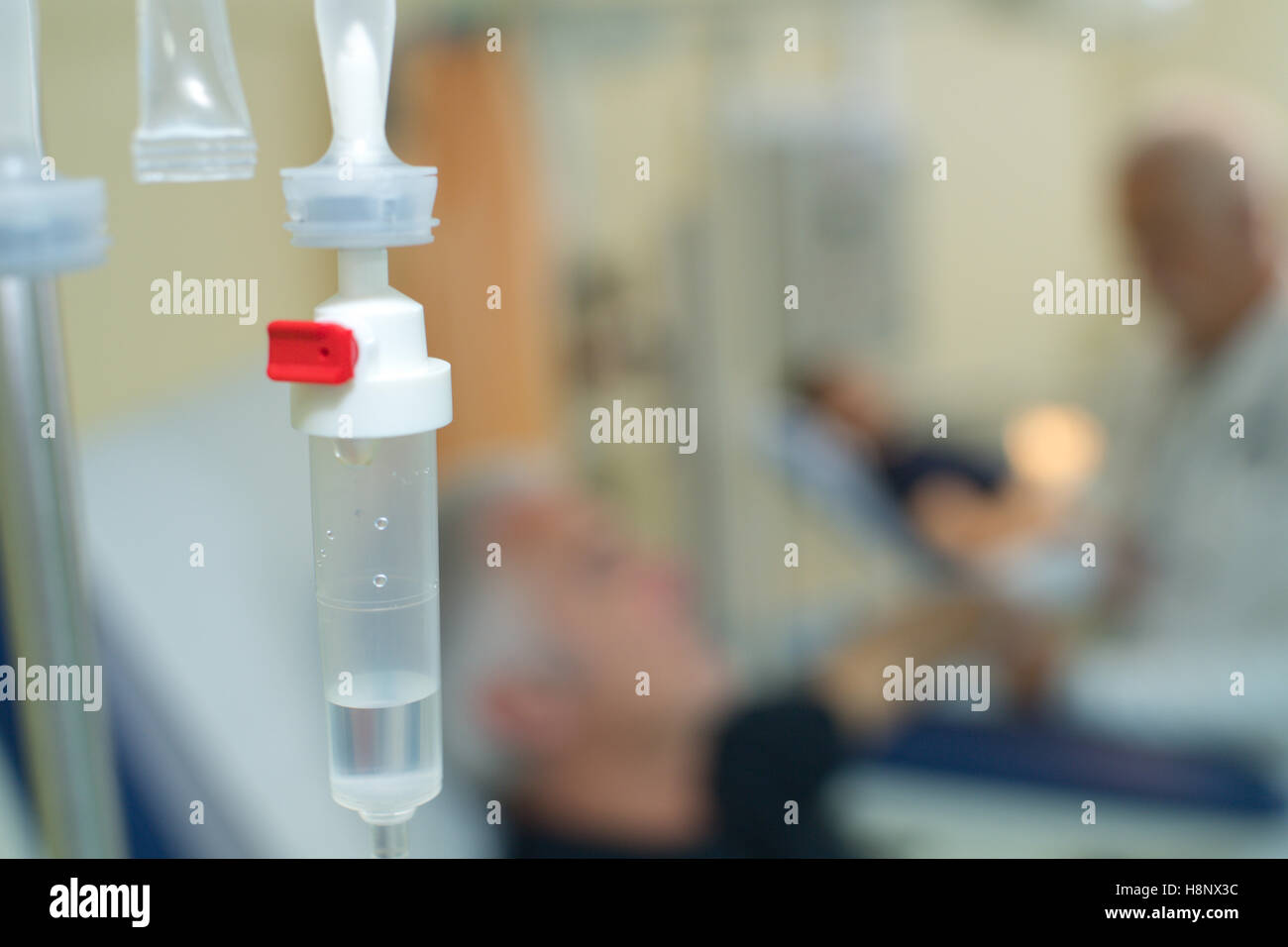 closeup of saline drip Stock Photo Alamy