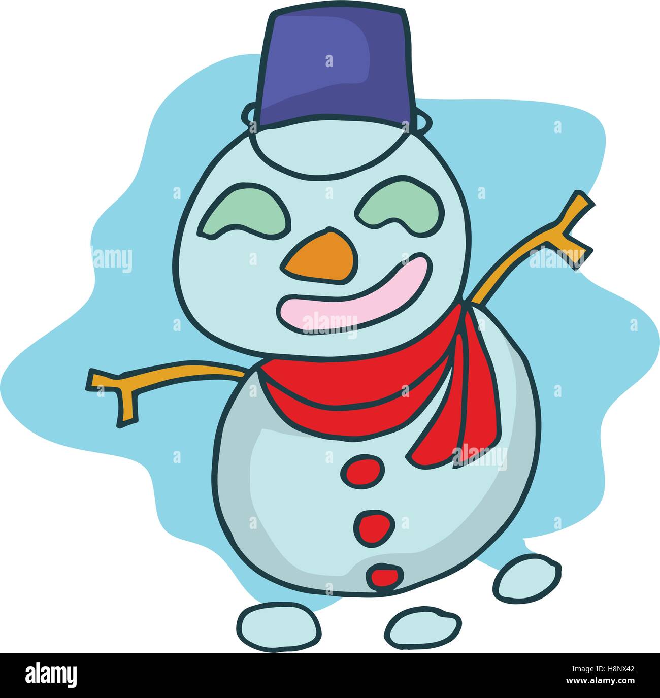 Vector art of snowman character Stock Vector Image & Art - Alamy