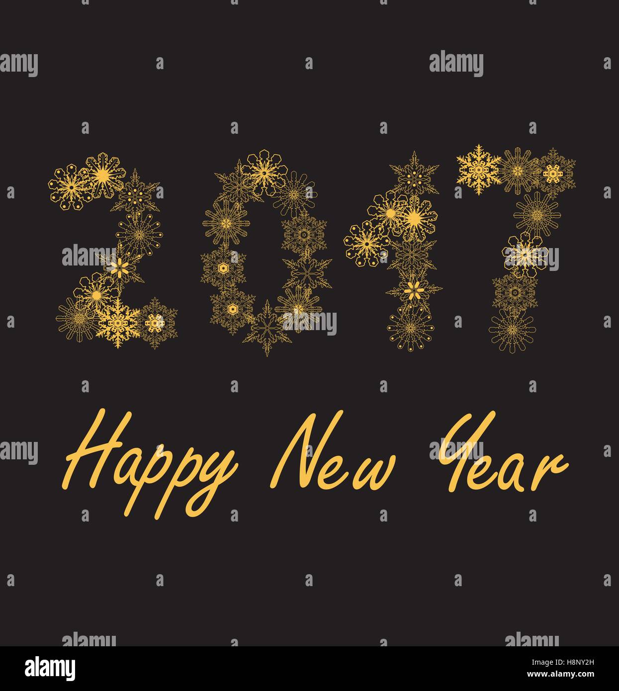 vector illustration of 2017 new year background Stock Vector Image ...