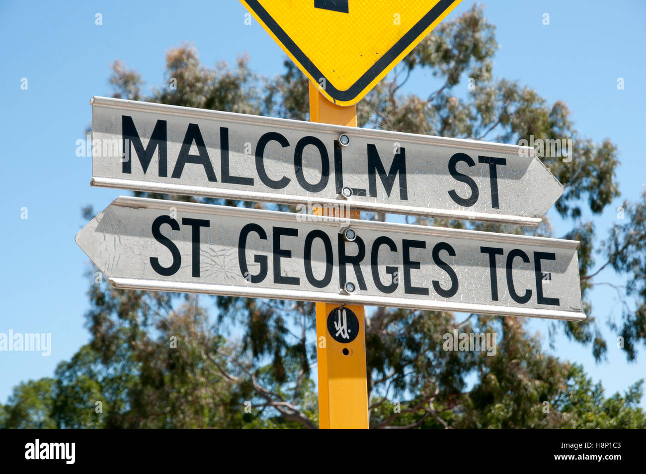 St Tce & Malcolm Street Sign Perth Australia Stock Photo Alamy