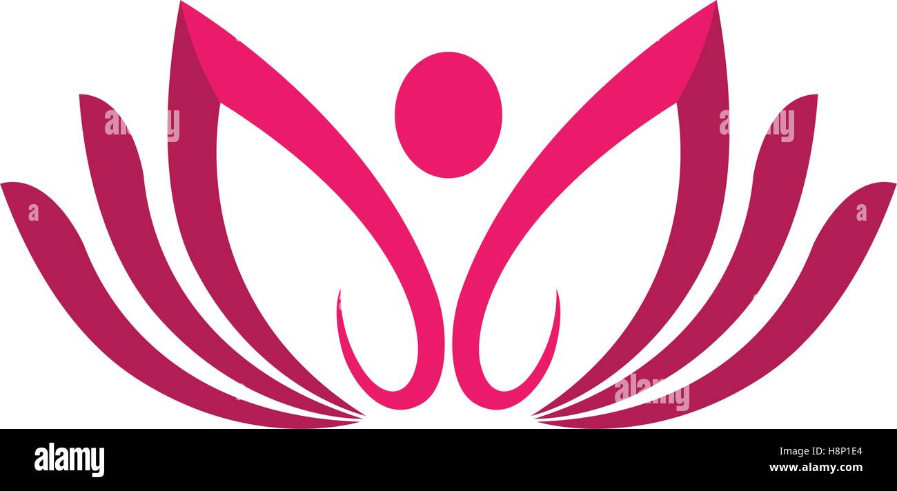 Stylized lotus flower icon vector background Stock Vector Image & Art ...