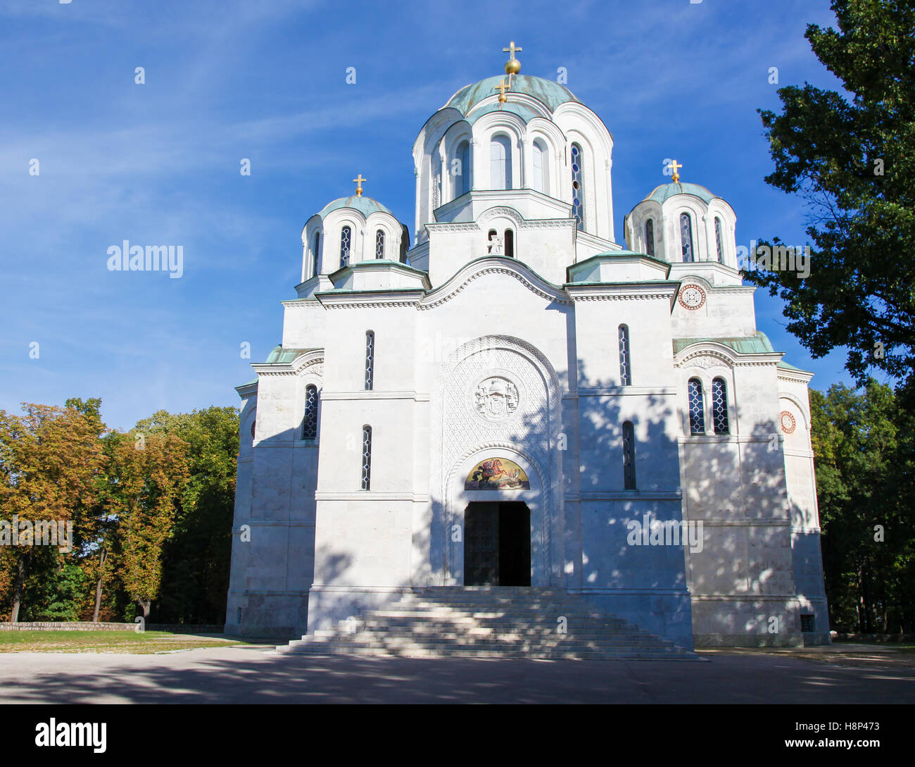 The Church of Saint Sava is a Serbian Orthodox church located on the Vracar plateau in Belgrade. It is one of the largest Orthod Stock Photo