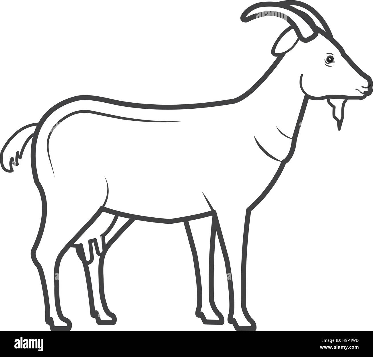 goat animal farm icon vector illustration design Stock Vector Image ...