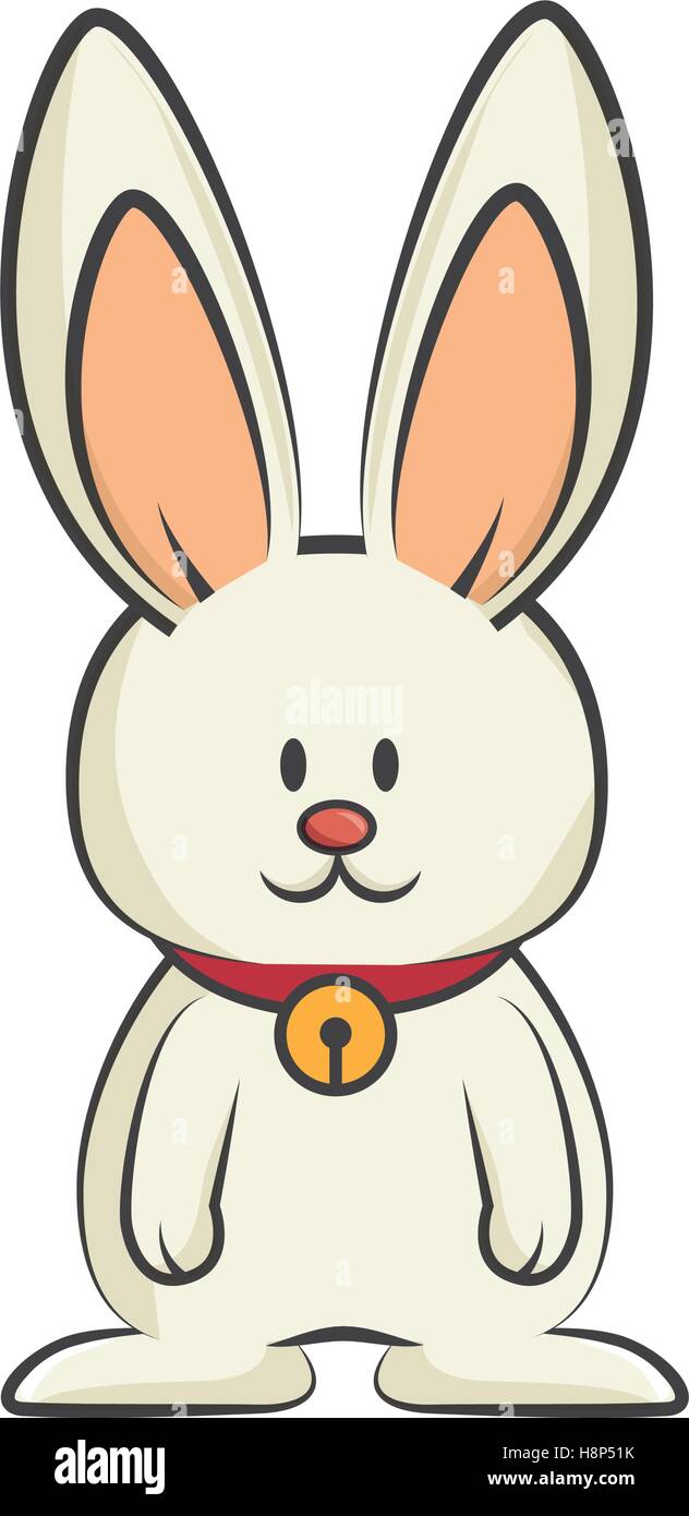 cute rabbit character isolated vector illustration design Stock Vector ...