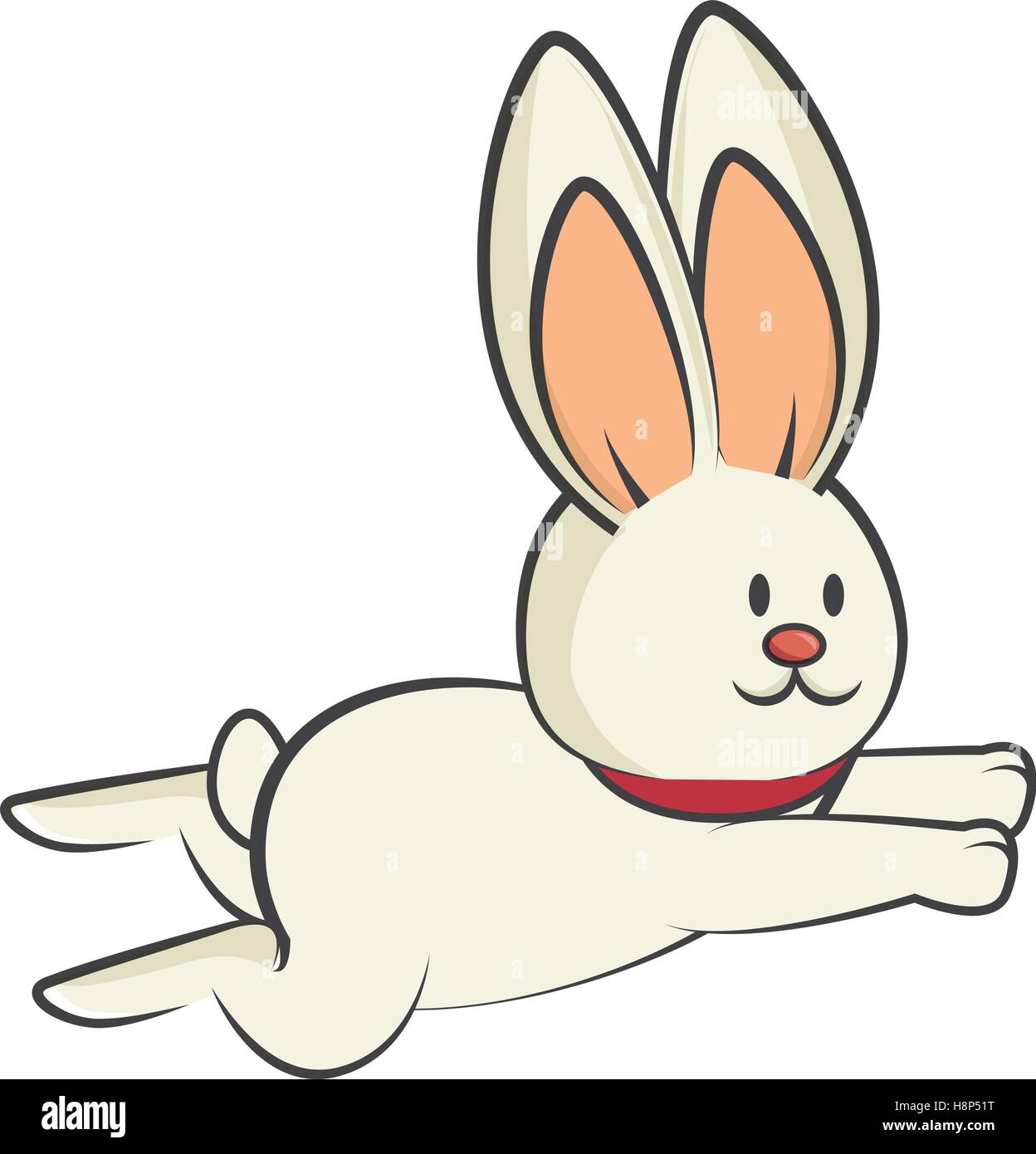 cute rabbit character isolated vector illustration design Stock Vector ...
