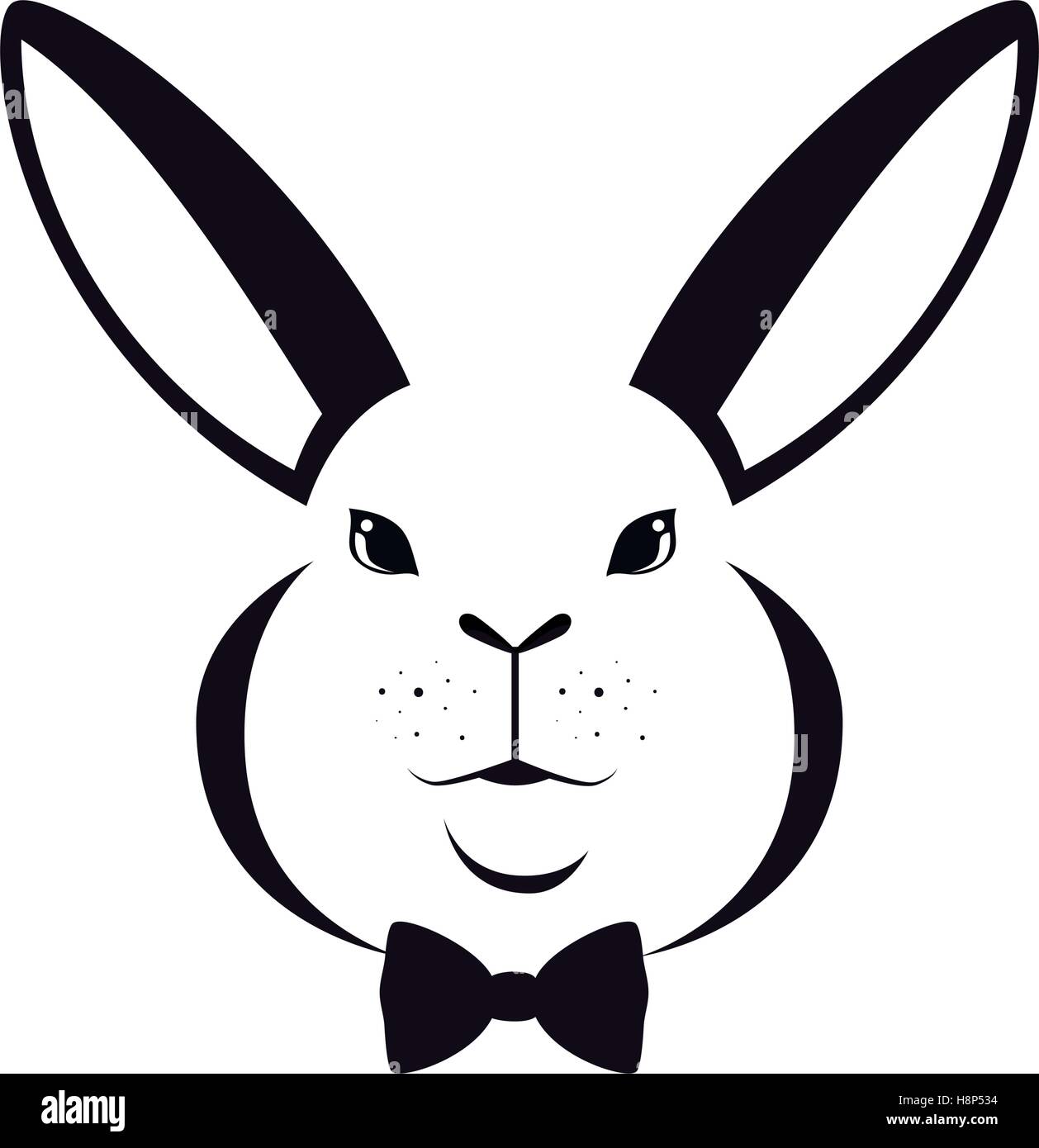 cute rabbit character isolated vector illustration design Stock Vector ...