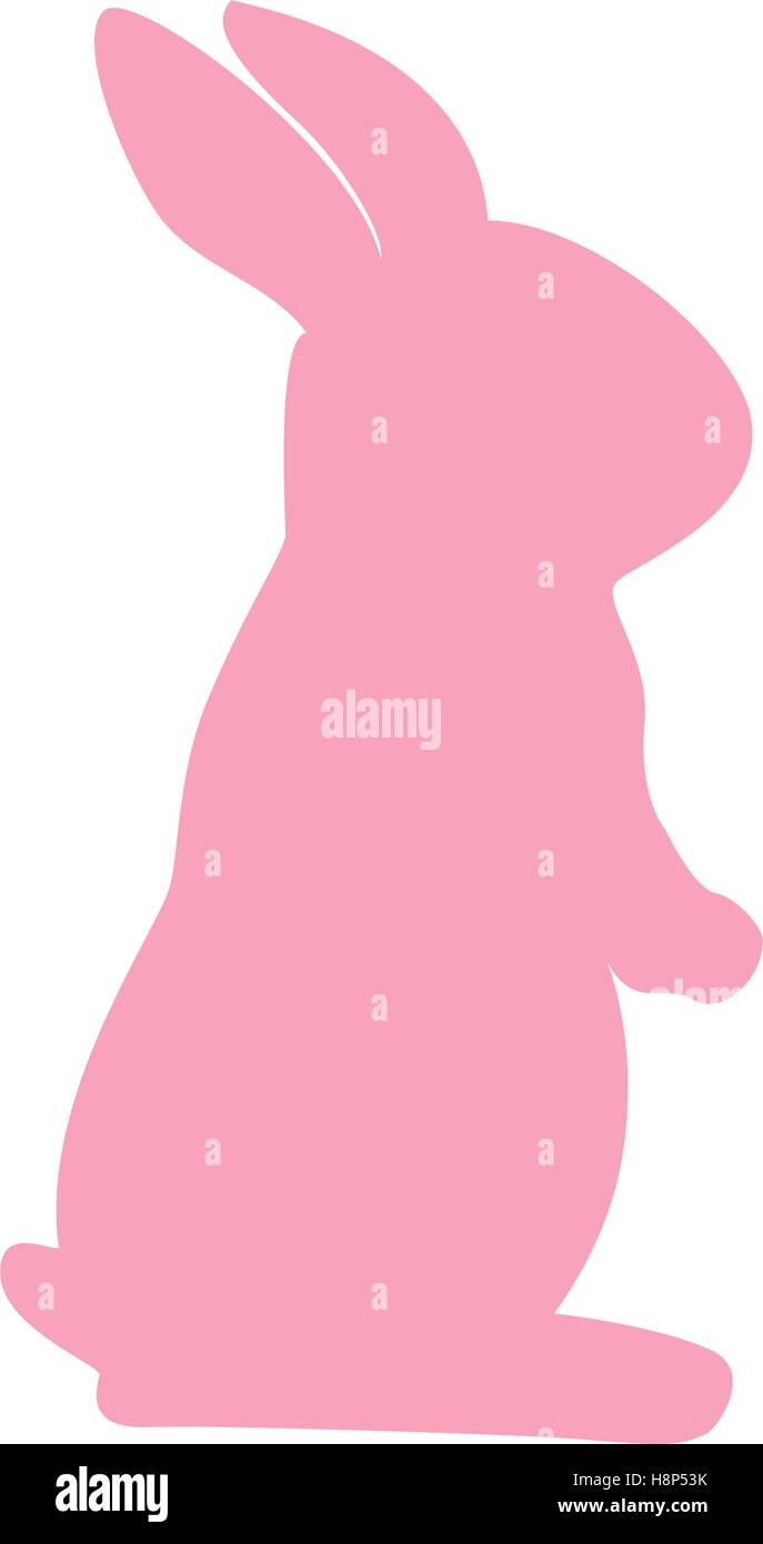 cute rabbit character isolated vector illustration design Stock Vector ...