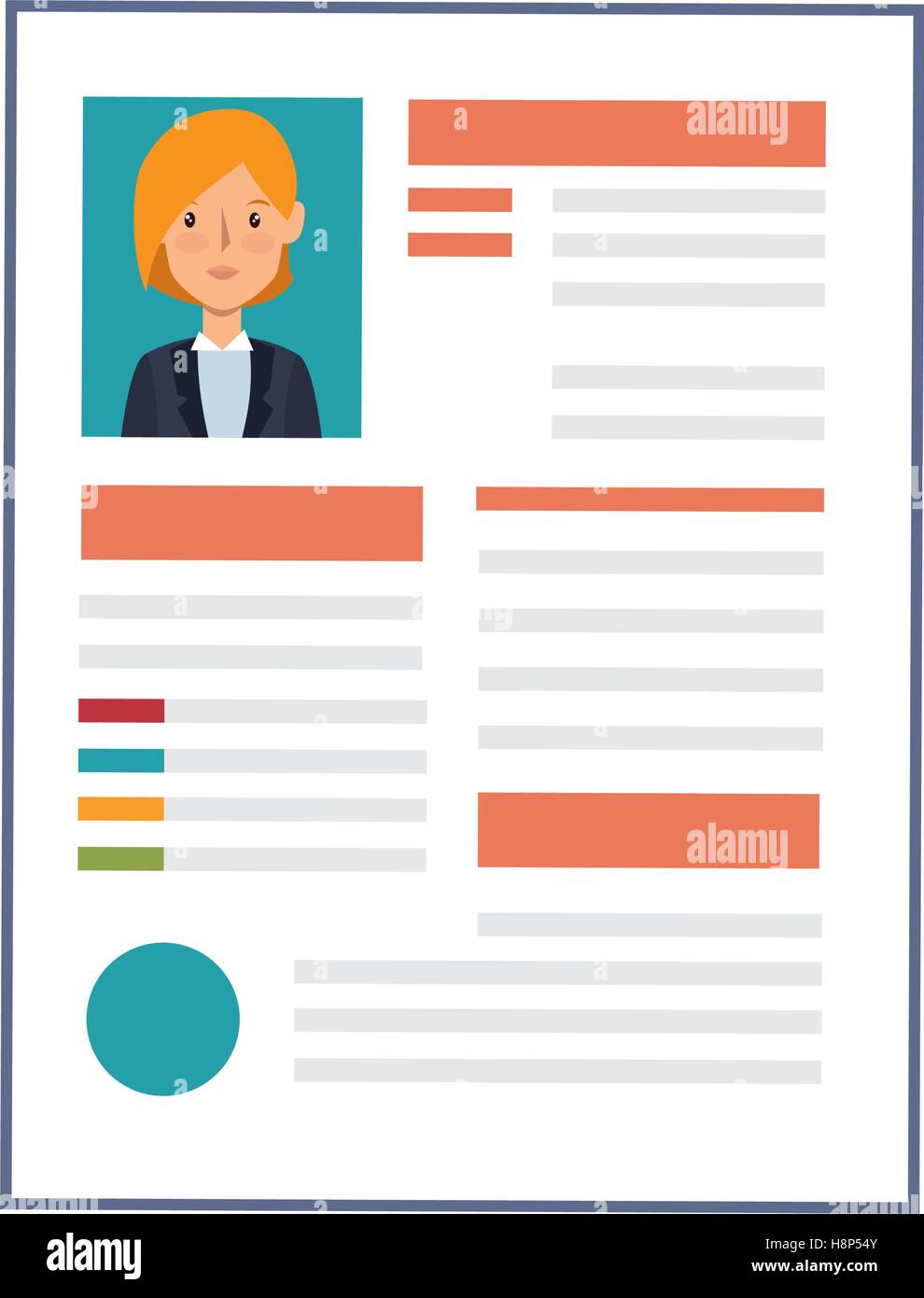 curriculum vitae paper isolated icon vector illustration design Stock ...