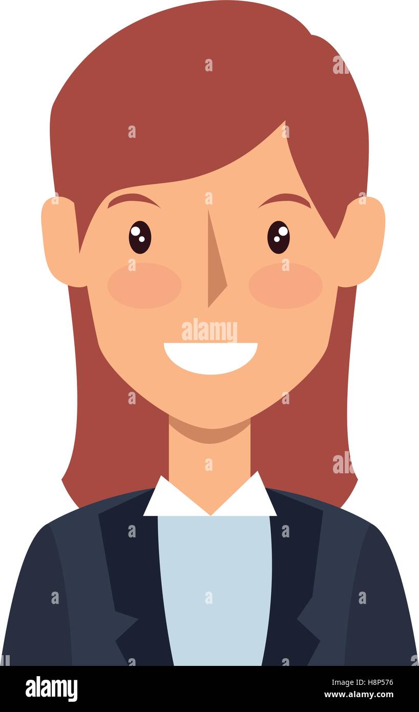 businesswoman character avatar icon vector illustration design Stock ...