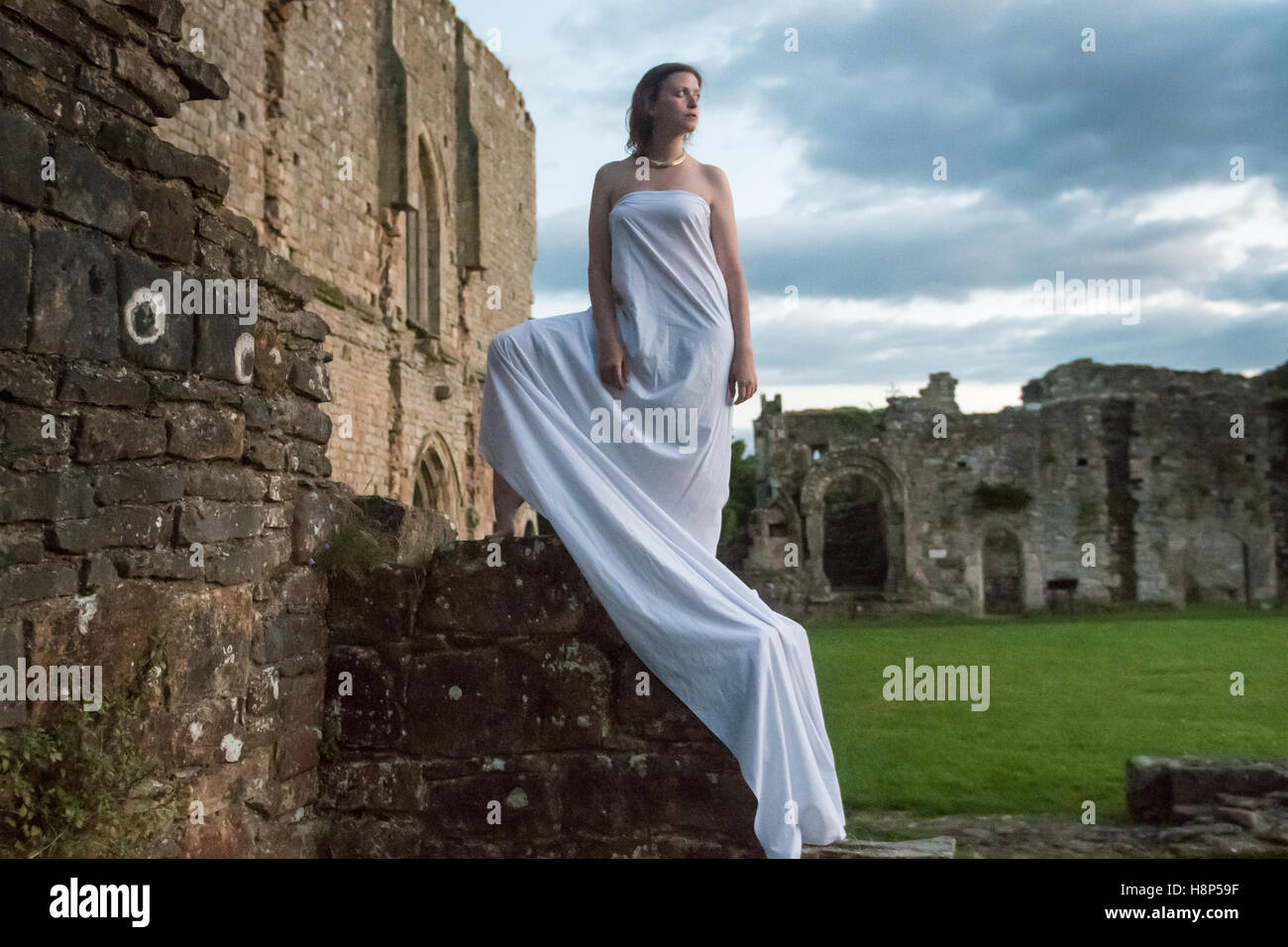 Easby Abbey in Yorkshire, England Stock Photo