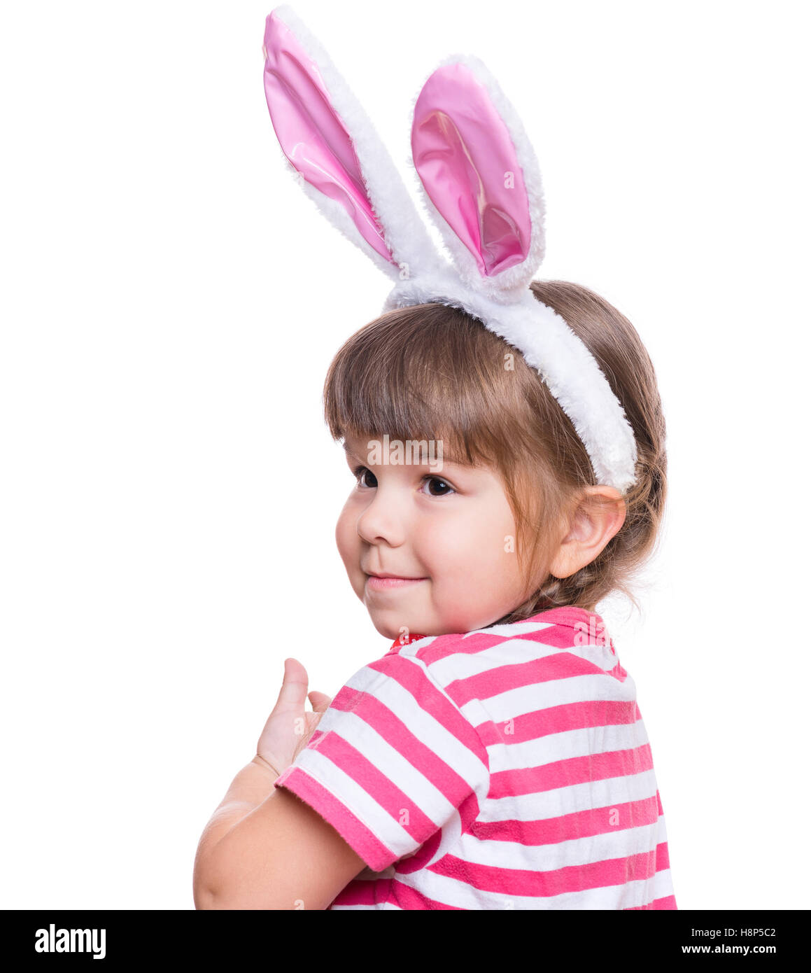 Little girl with rabbit ears Stock Photo Alamy