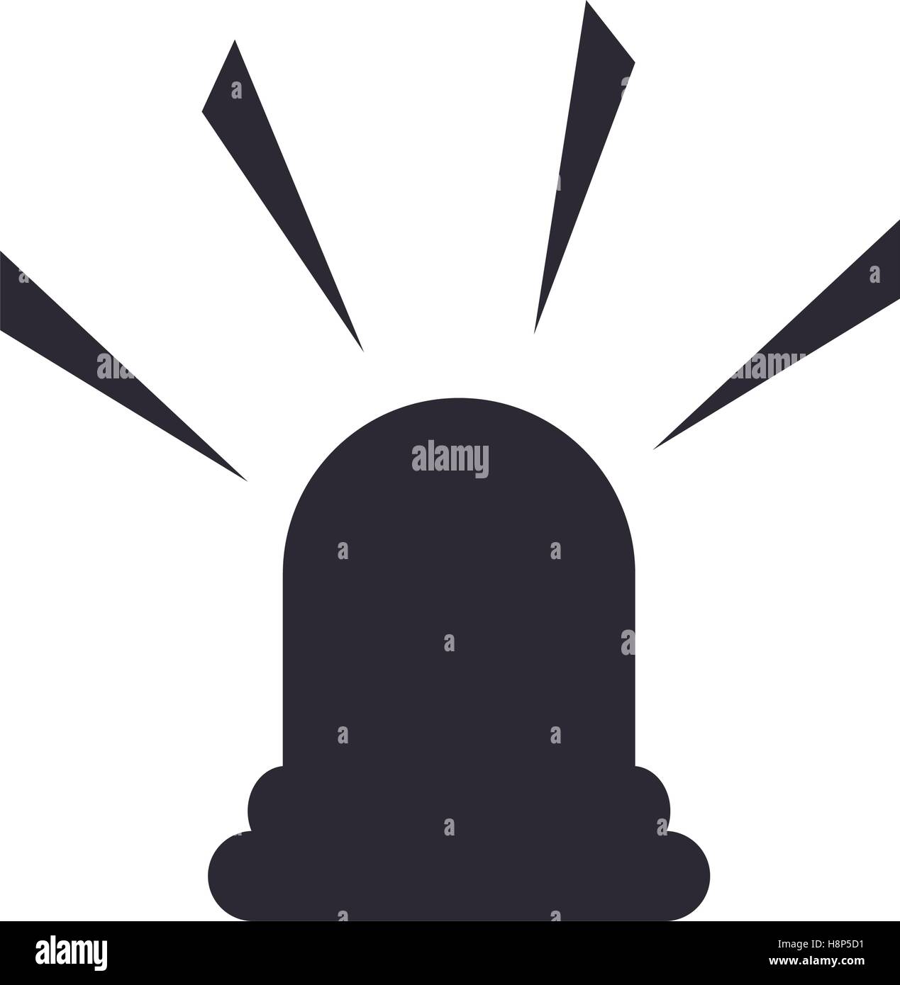 light alarm isolated icon vector illustration design Stock Vector Image ...
