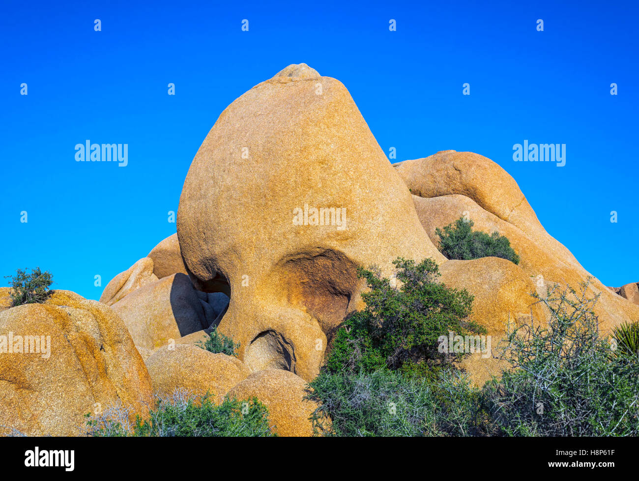 Skull Rock. Joshua Tree National Park, California, United States Stock