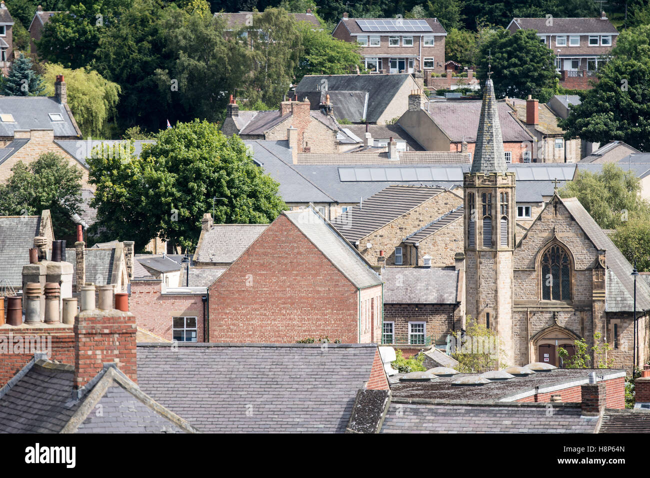 UK, England, Yorkshire, Richmond - Traditional architecture in the city of Richmond located in Northern Yorkshire. Stock Photo
