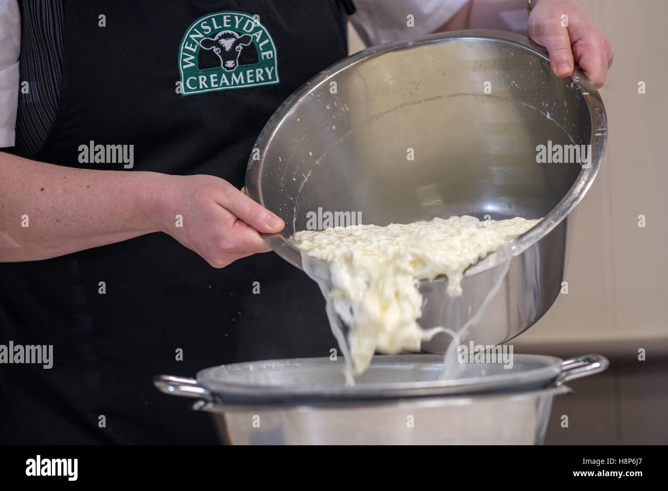 UK, England , Yorkshire Wensleydale cheese processing plant in Hawes