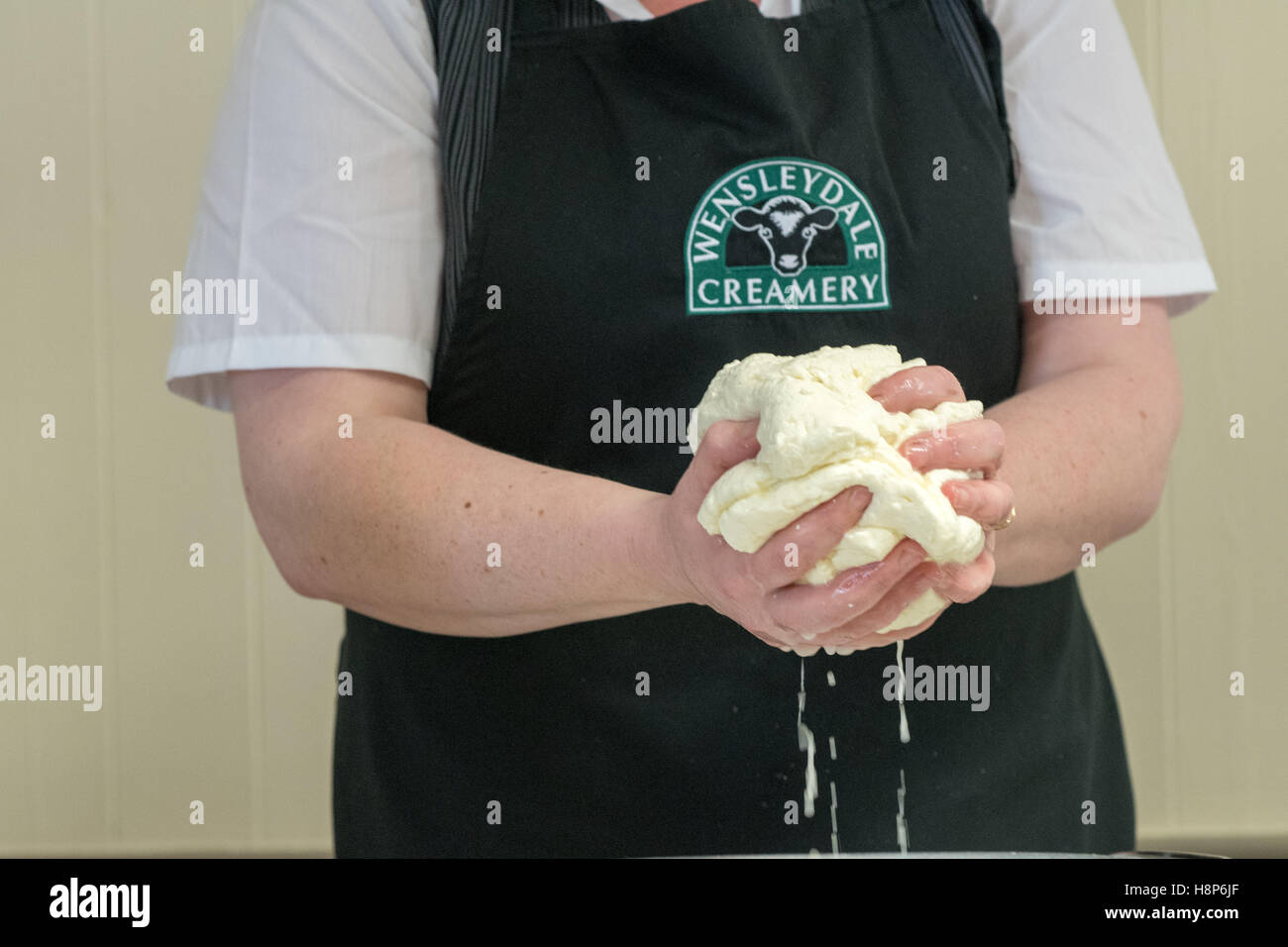 UK, England , Yorkshire Wensleydale cheese processing plant in Hawes