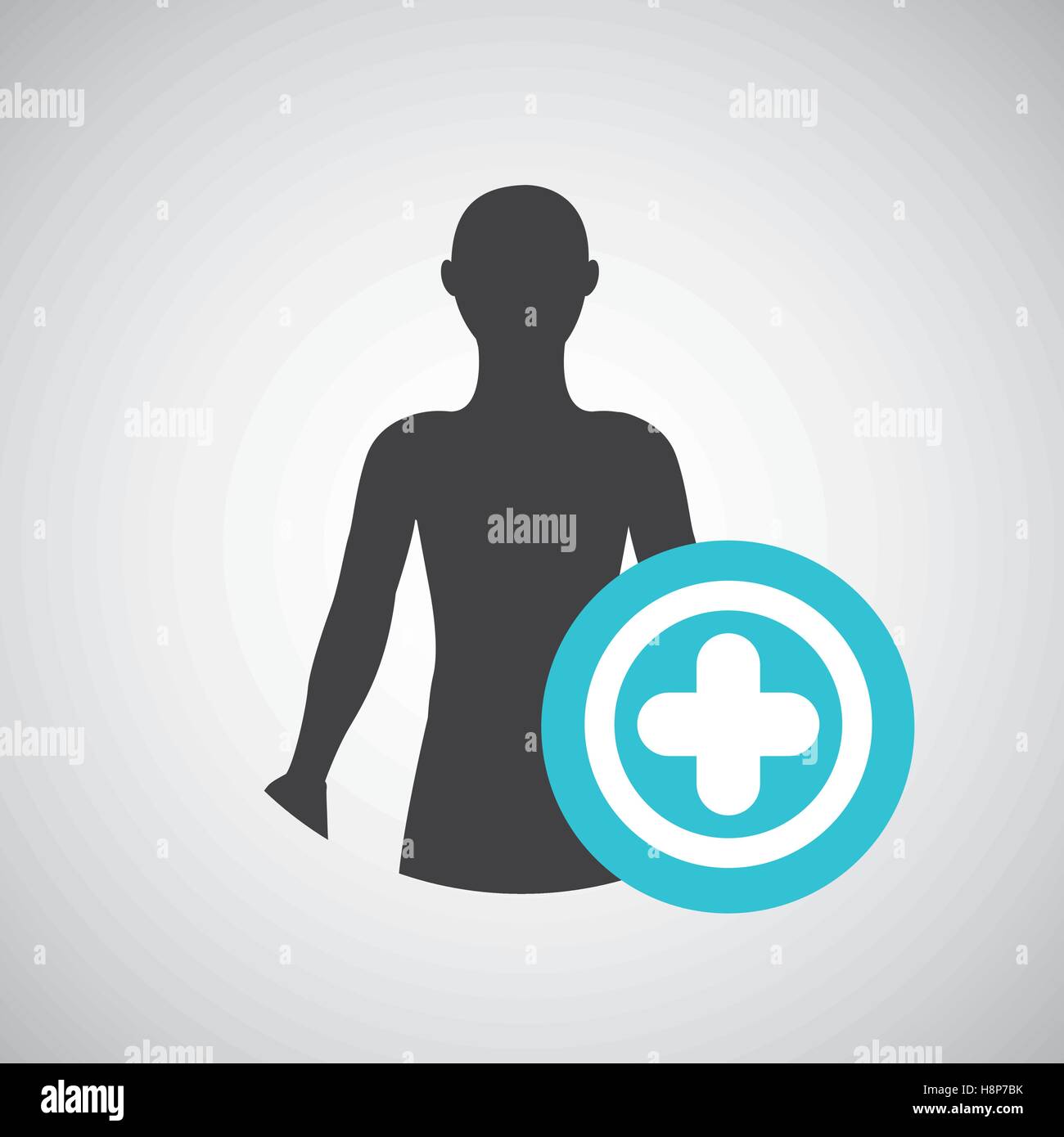 silhouette man health cross icon vector illustration eps 10 Stock ...
