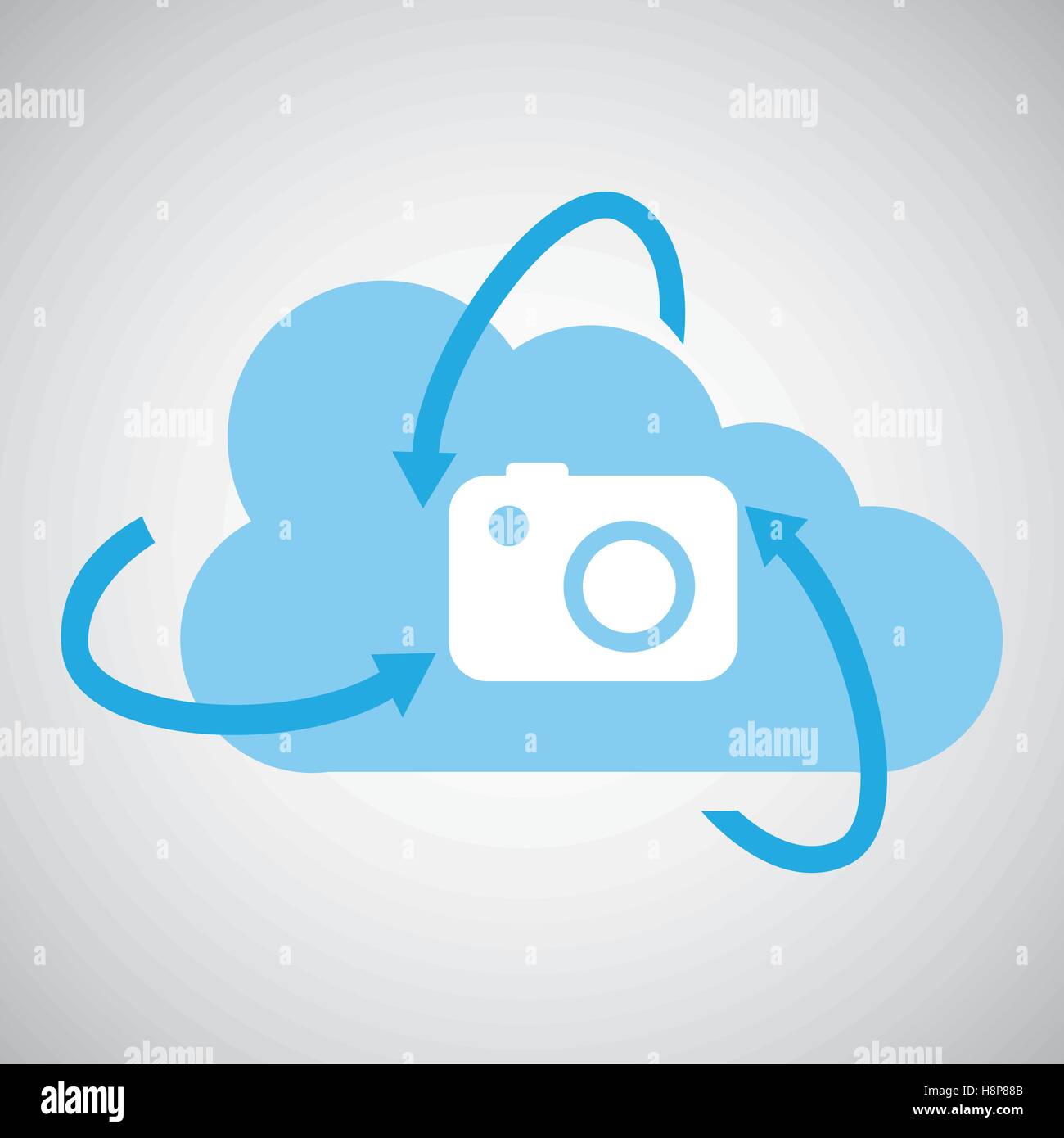 cloud technology camera image media icon vector illustration eps 10 ...