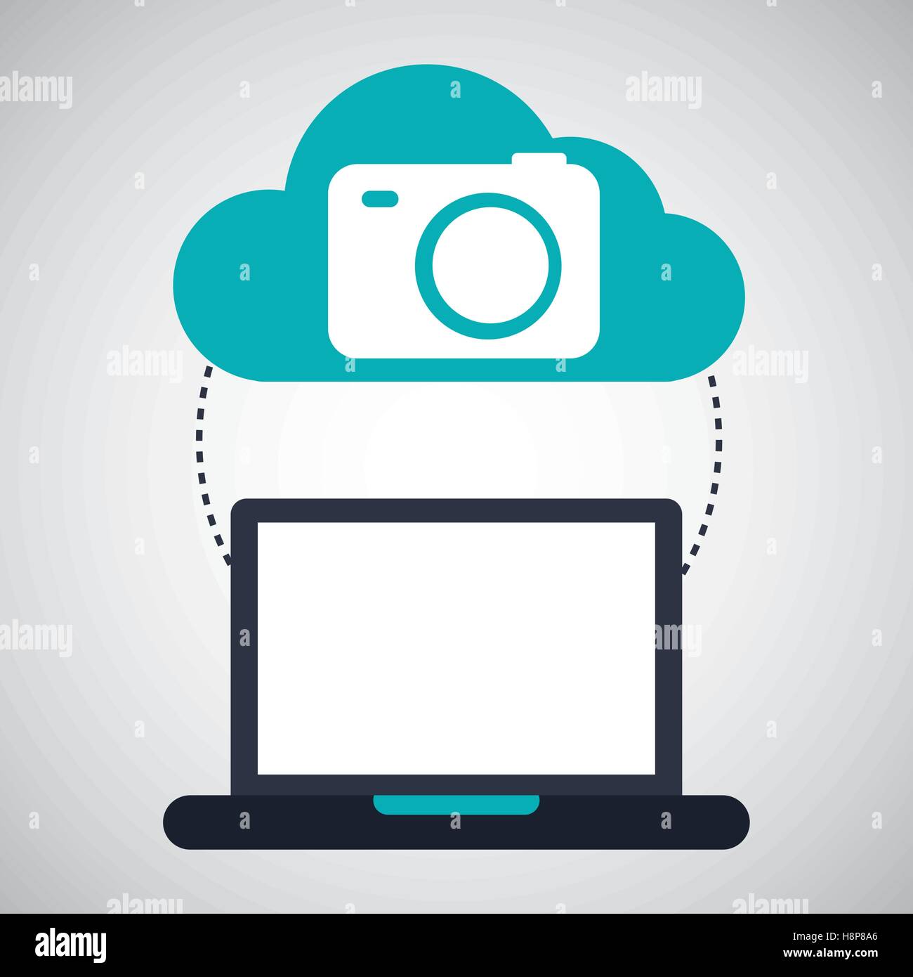 cloud computing camera social media virtual icon vector illustration ...