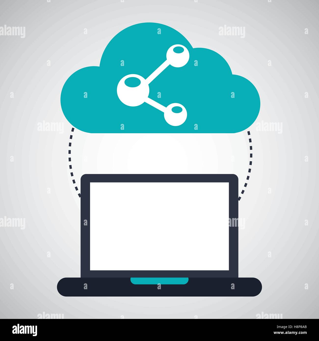 cloud computing share social media virtual icon vector illustration eps ...