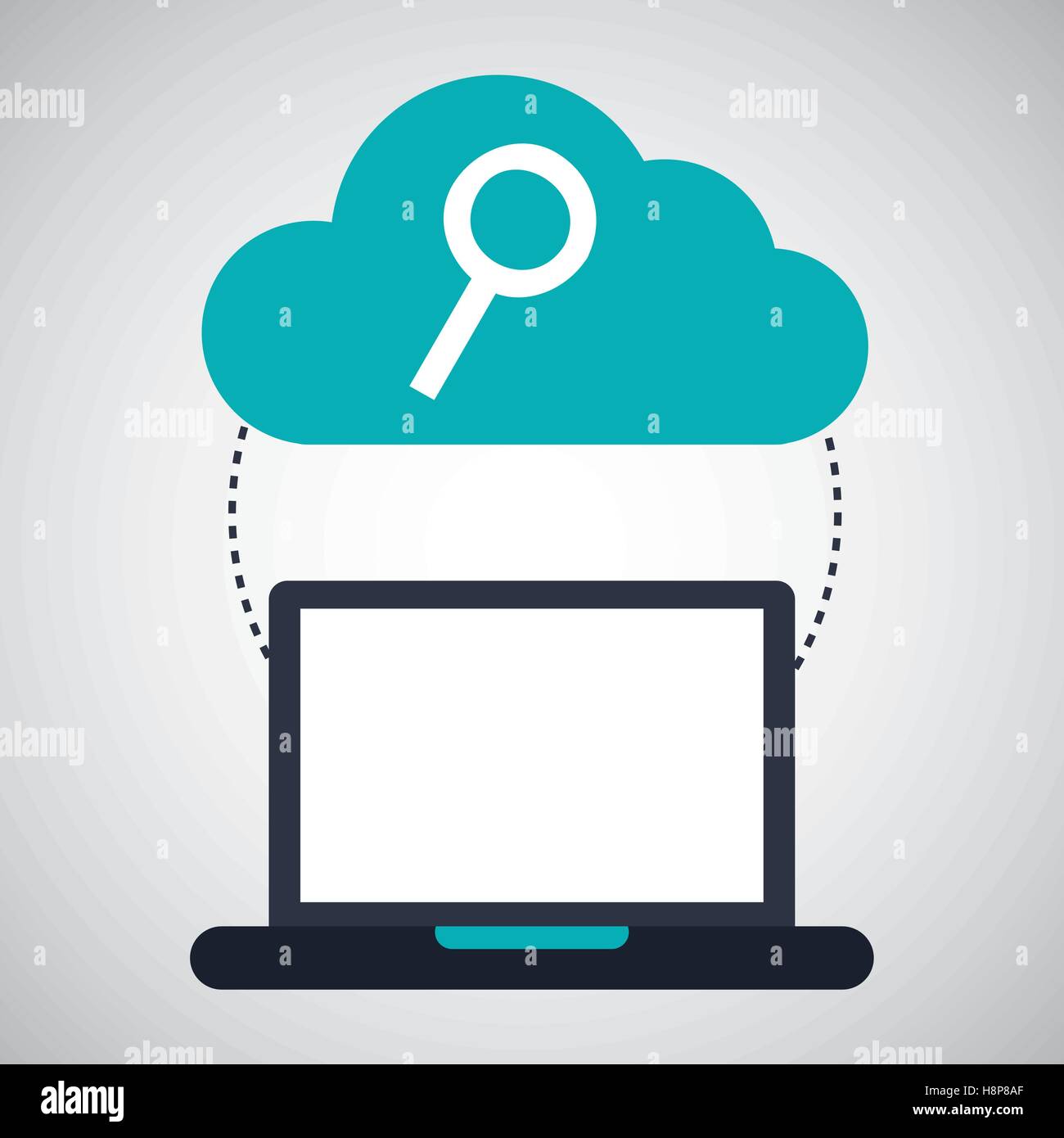 computer cloud looking connection network vector illustration eps 10 ...