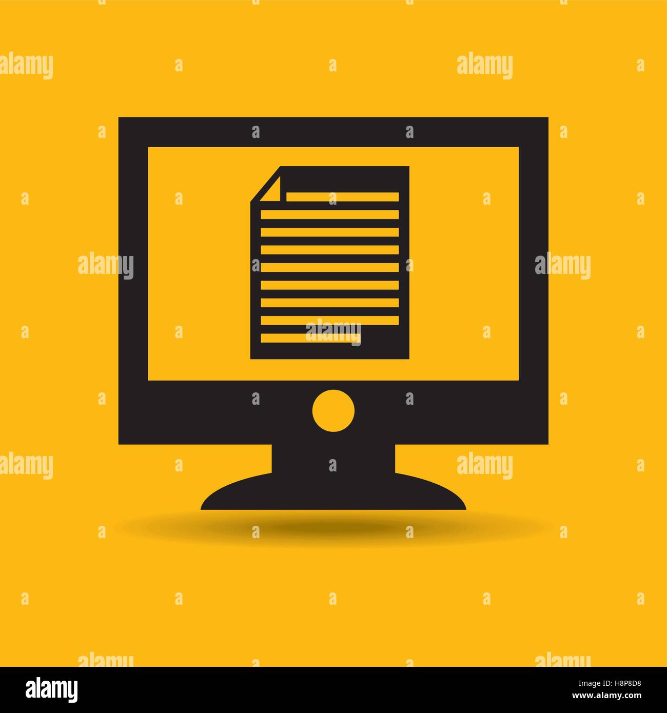 computer connected cloud document vector illustration eps 10 Stock ...