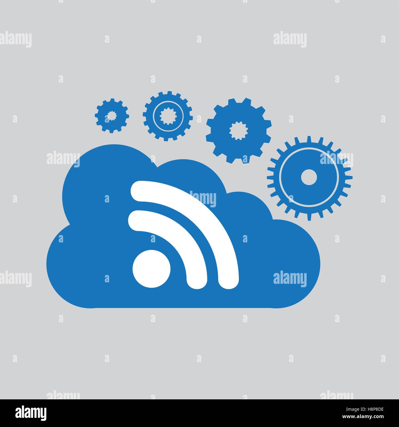 cloud network wifi technology connection design vector illustration eps ...