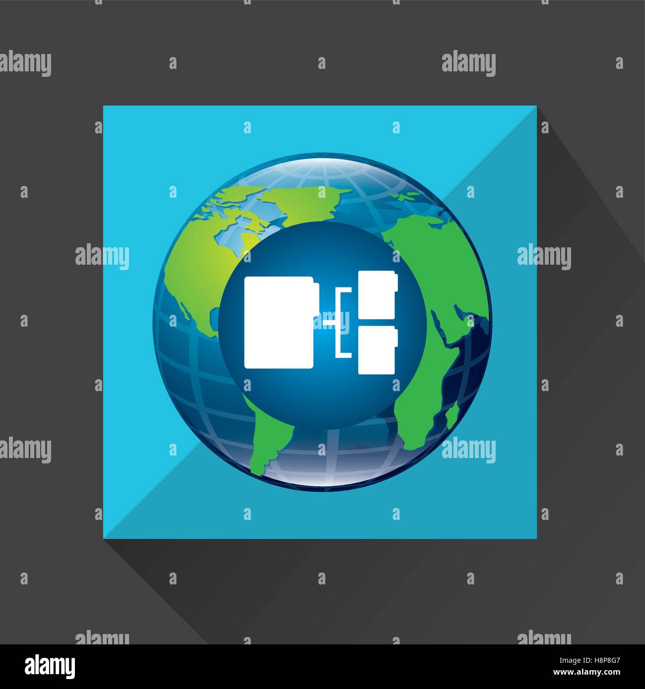 globe world connection data transfer service vector illustration eps 10 Stock Vector Image & Art