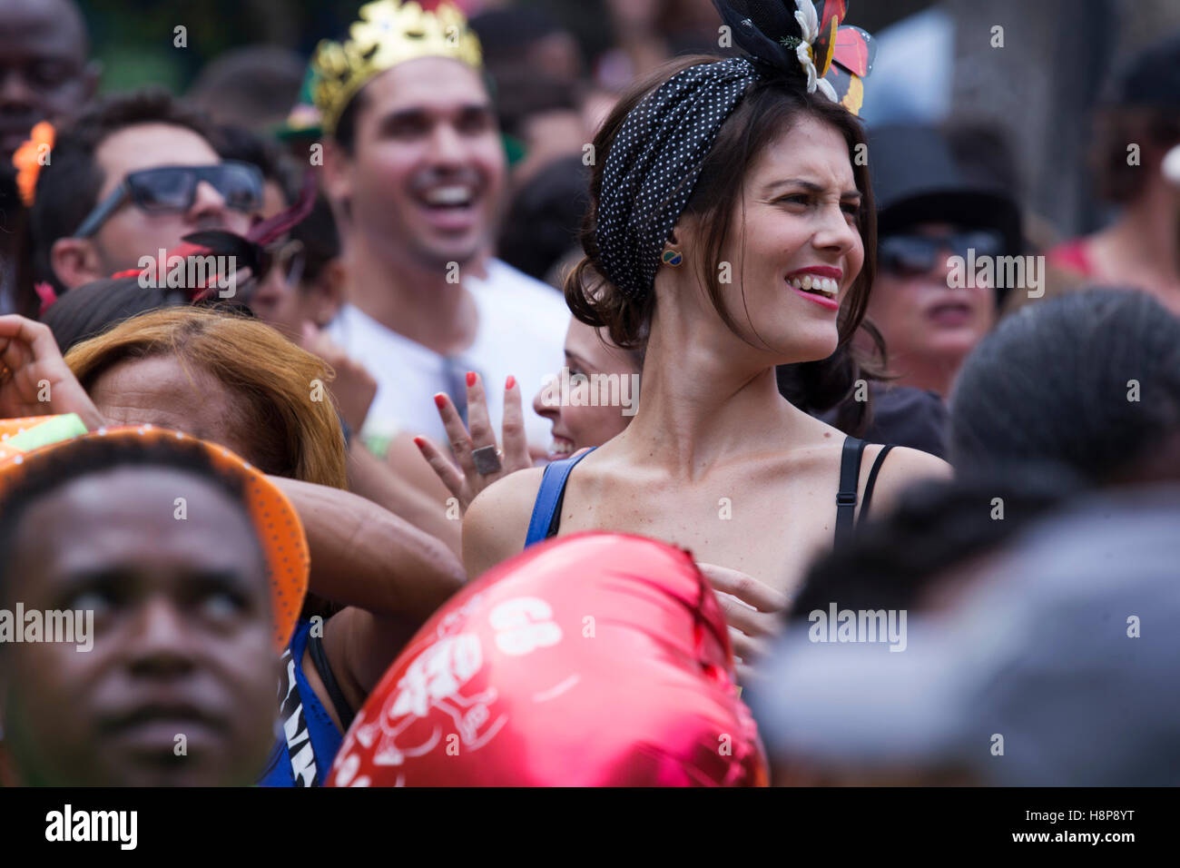 Carnival revelers having fun Stock Photo
