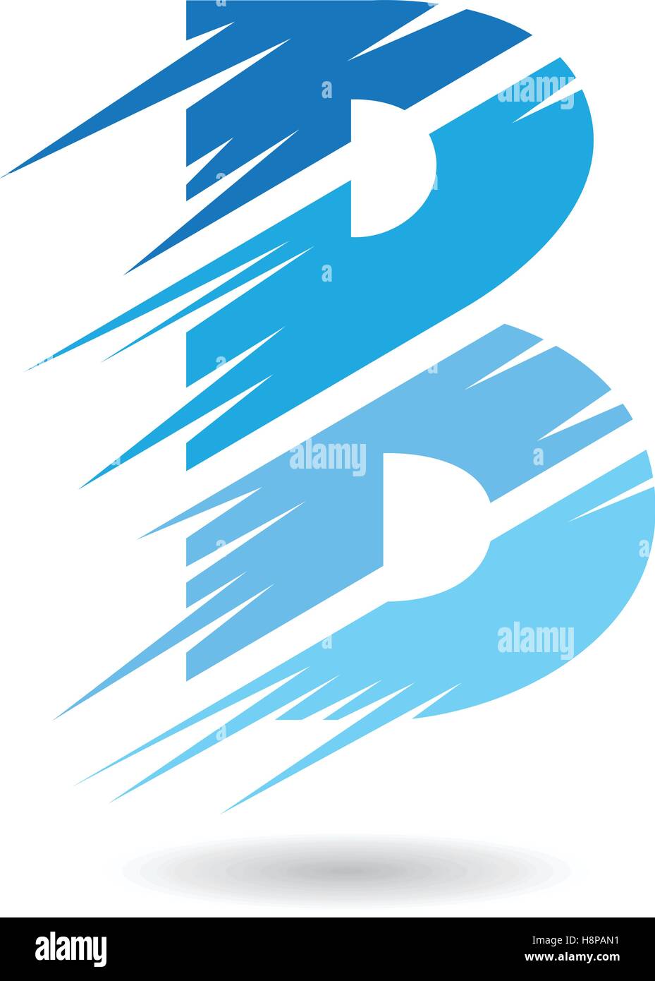 Design Concept of a Abstract Icon of Letter B, Vector Illustration ...