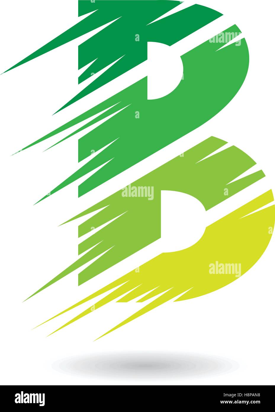Design Concept of a Abstract Icon of Letter B, Vector Illustration ...