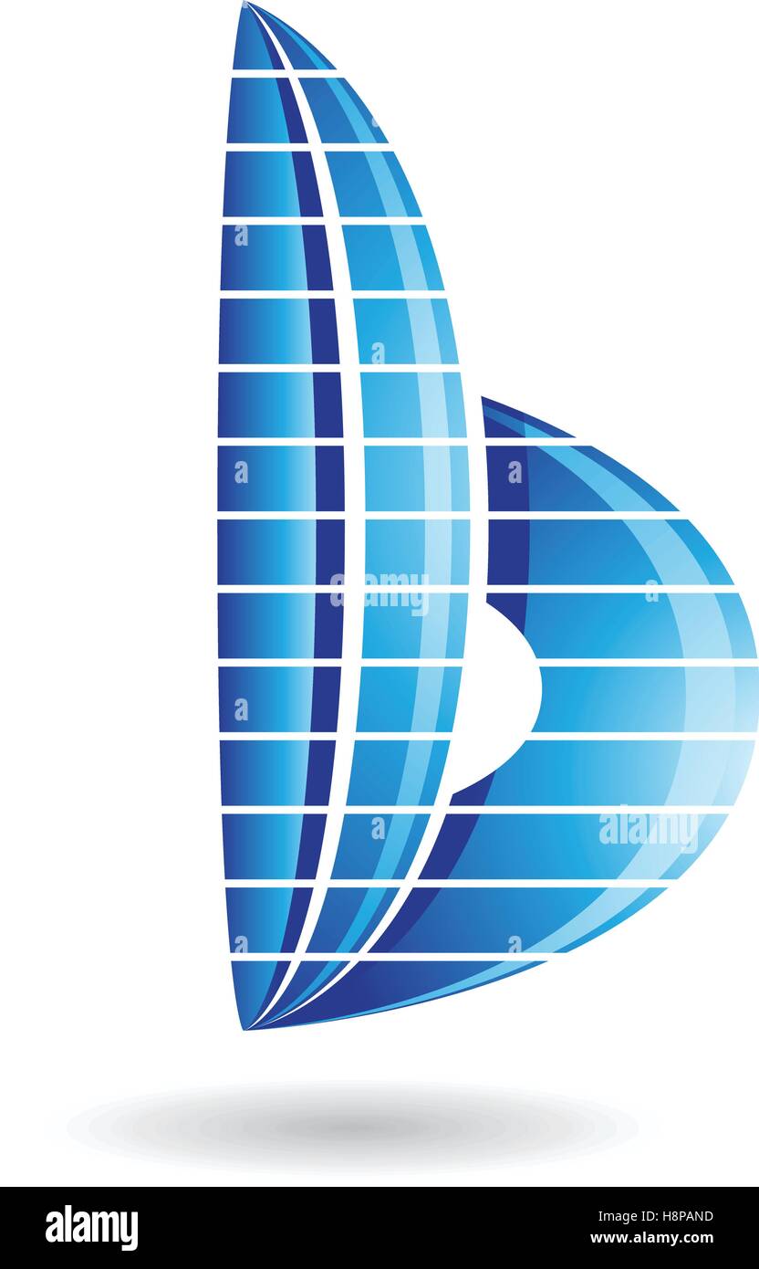 Design Concept of a Abstract Icon of Letter B, Vector Illustration ...