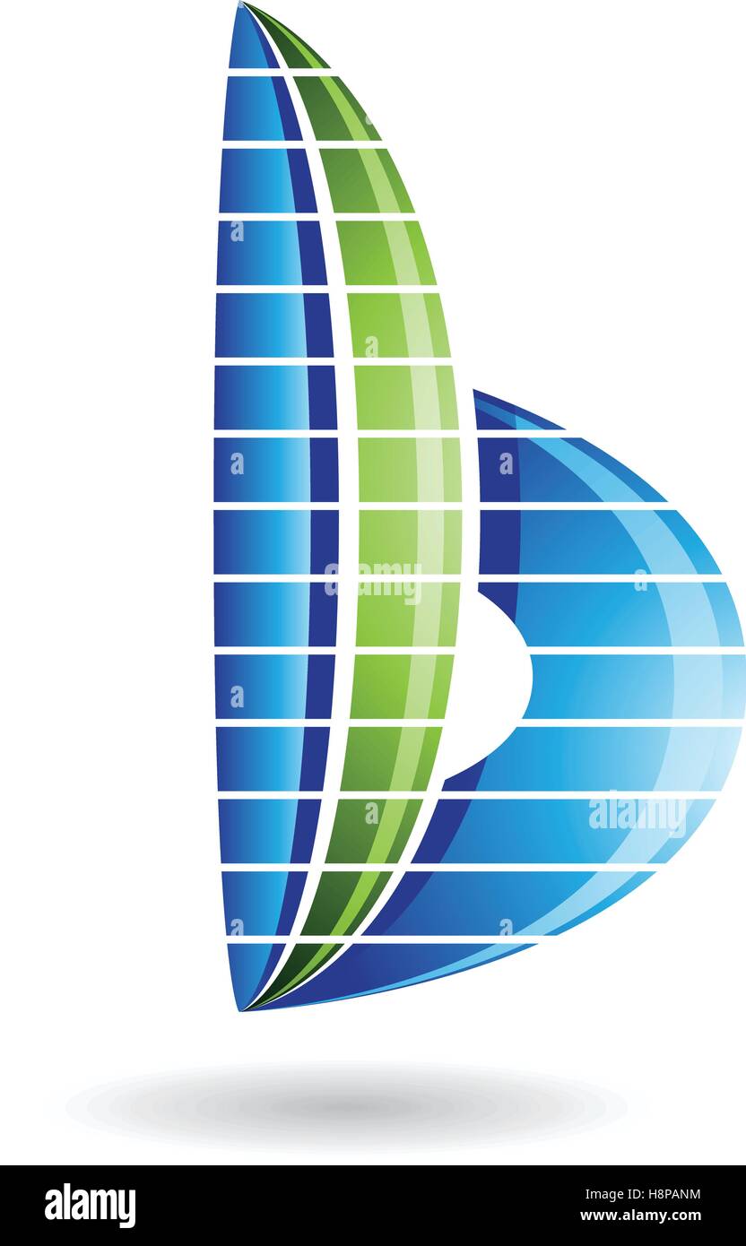 Design Concept of a Abstract Icon of Letter B, Vector Illustration ...