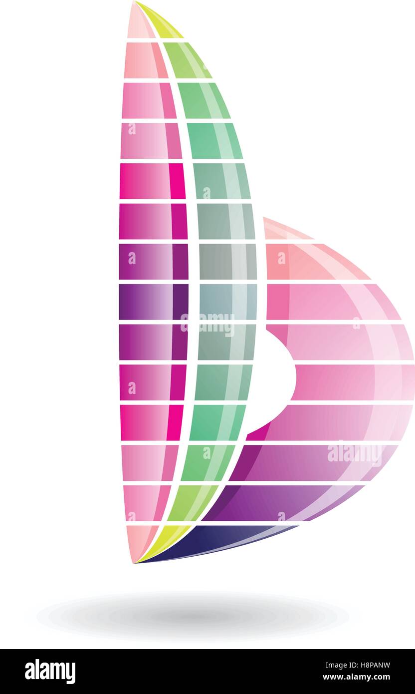 Design Concept of a Abstract Icon of Letter B, Vector Illustration ...