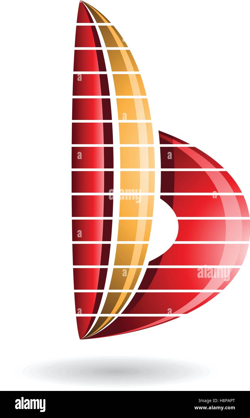 Design Concept of a Abstract Icon of Letter B, Vector Illustration ...